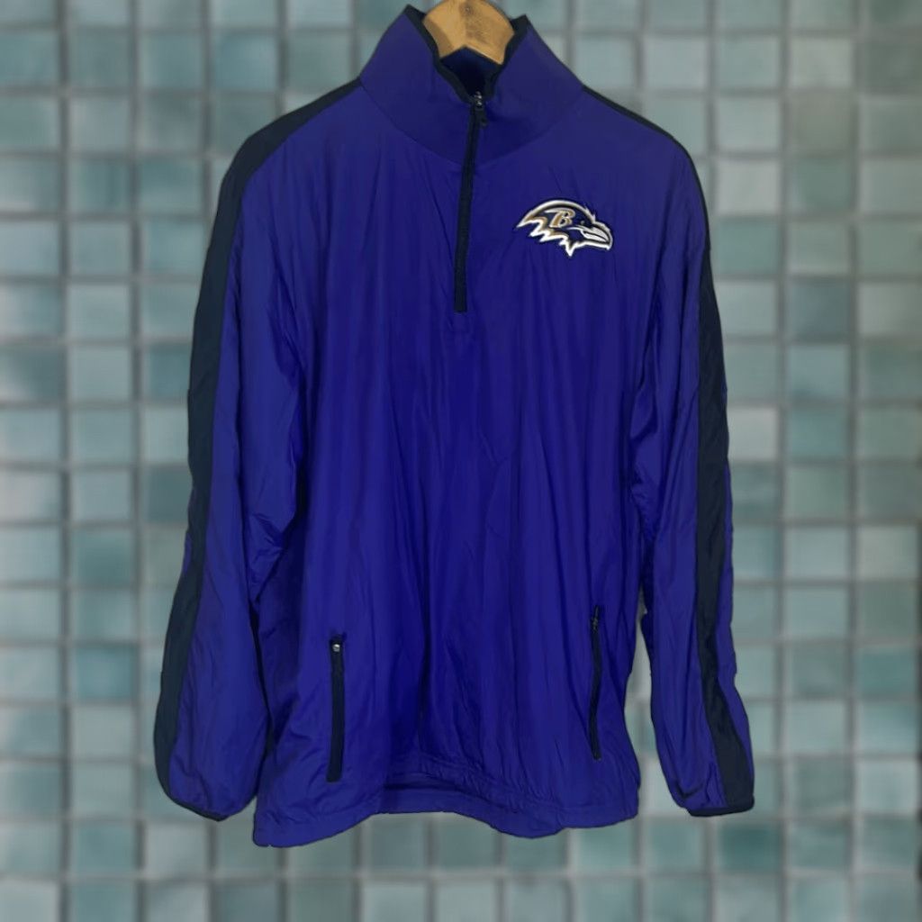 NFL NFL On Field Baltimore Ravens Purple Quarter Zip Jacket S Small zip Pockets Jacket Size US S / EU 44-46 / 1 - 1 Thumbnail