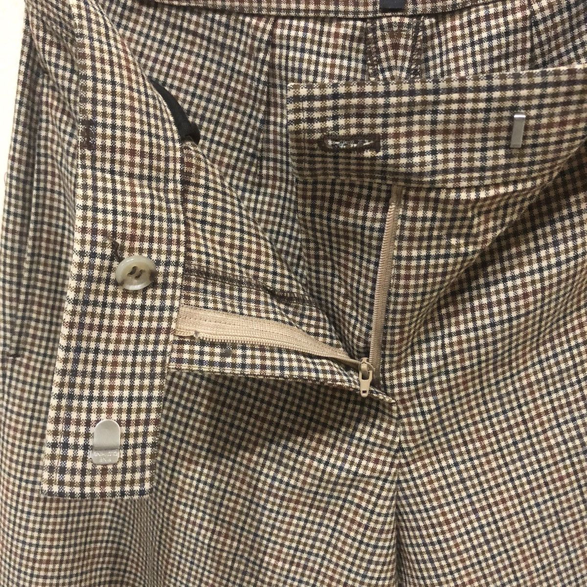 A.P.C. Hazelnut Checkered Flares A.P.C Pants Straight Size 28" / US 6 / IT 42 - 4 Thumbnail