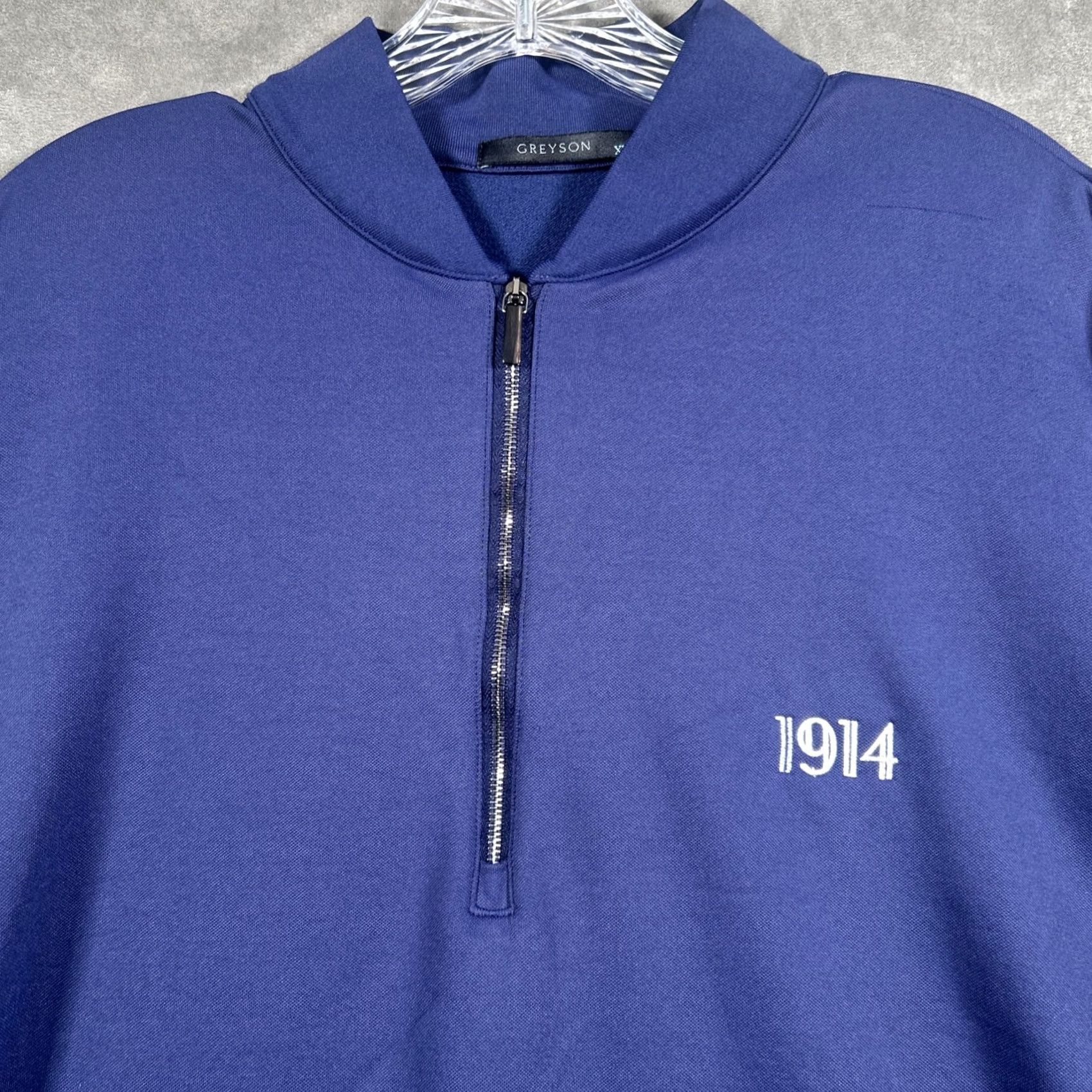 Vintage Greyson Golf Pullover Sweater Mens XXL Blue Performance Stretch 1/4 Zip Size US XXL / EU 58 / 5 - 2 Thumbnail