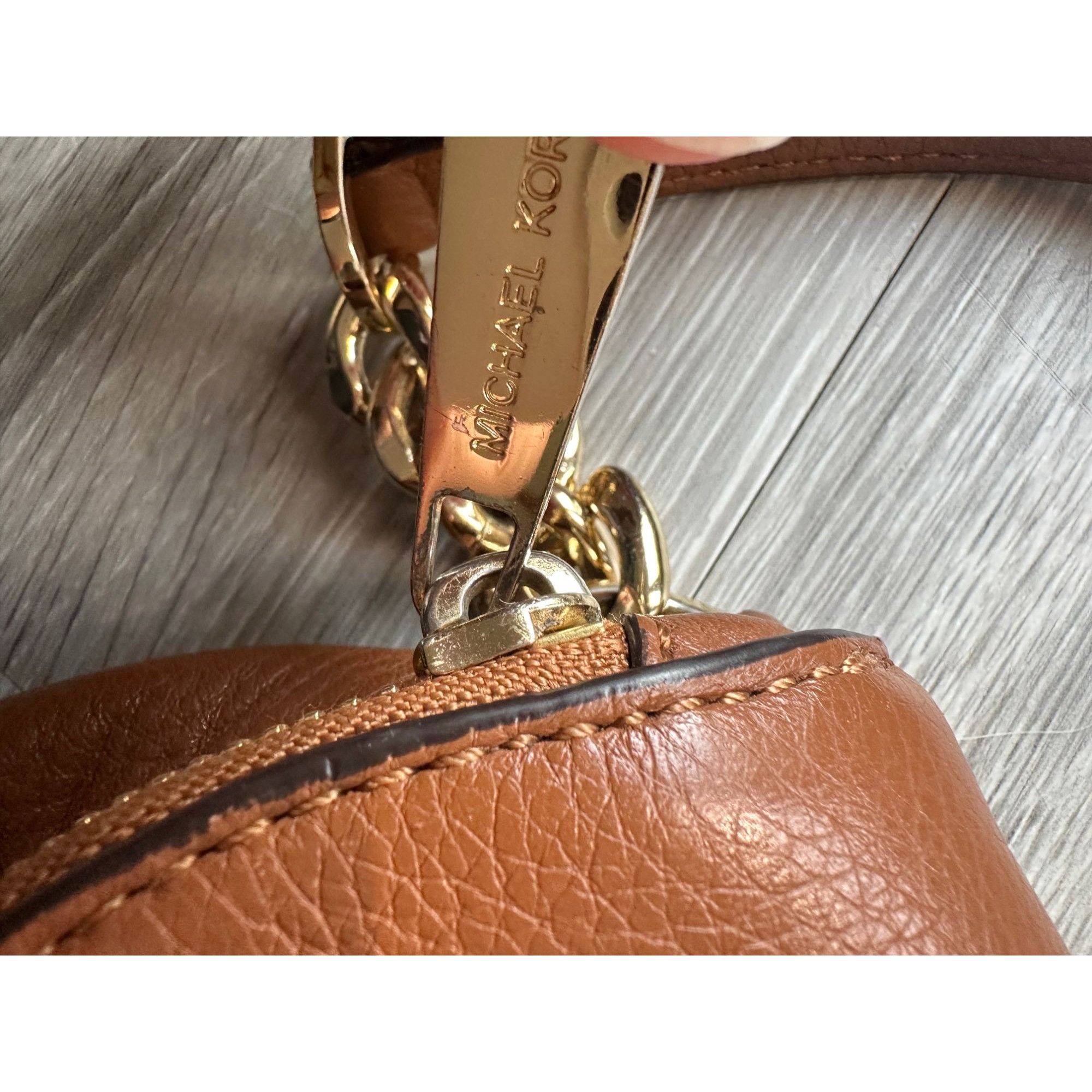 Michael Kors Michael Kors Chestnut Leather Crossbody Bag w Top Flap Pocke Size ONE SIZE - 13 Thumbnail
