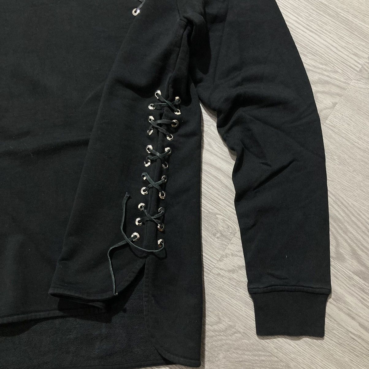 20471120 2000s Les Hommes Grunge Gothic Punk Style Fur Hoodie Black Size US L / EU 52-54 / 3 - 7 Thumbnail