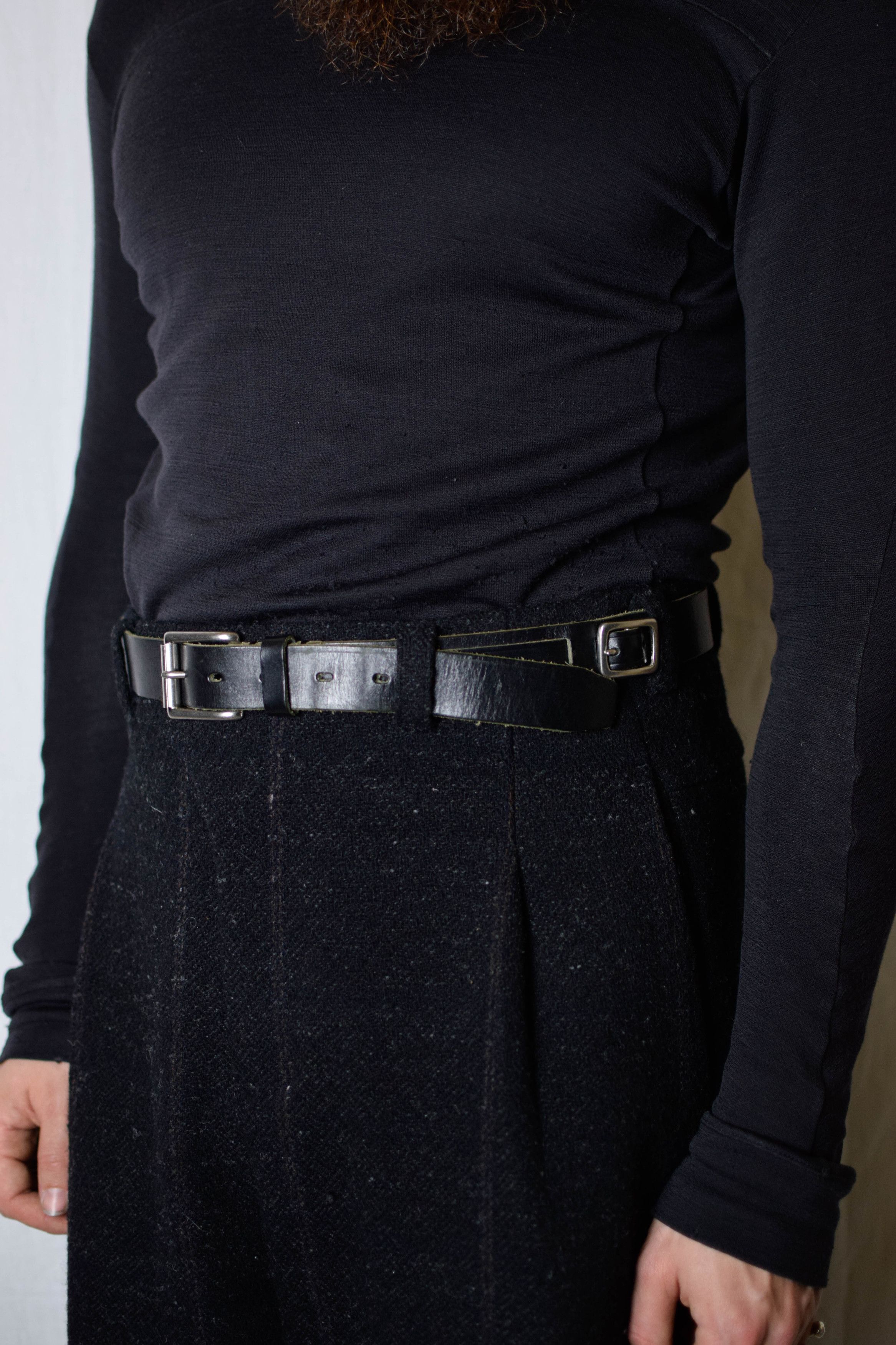 Yohji Yamamoto YYPH Archive Double Buckle Belt Size 32 - 3 Thumbnail