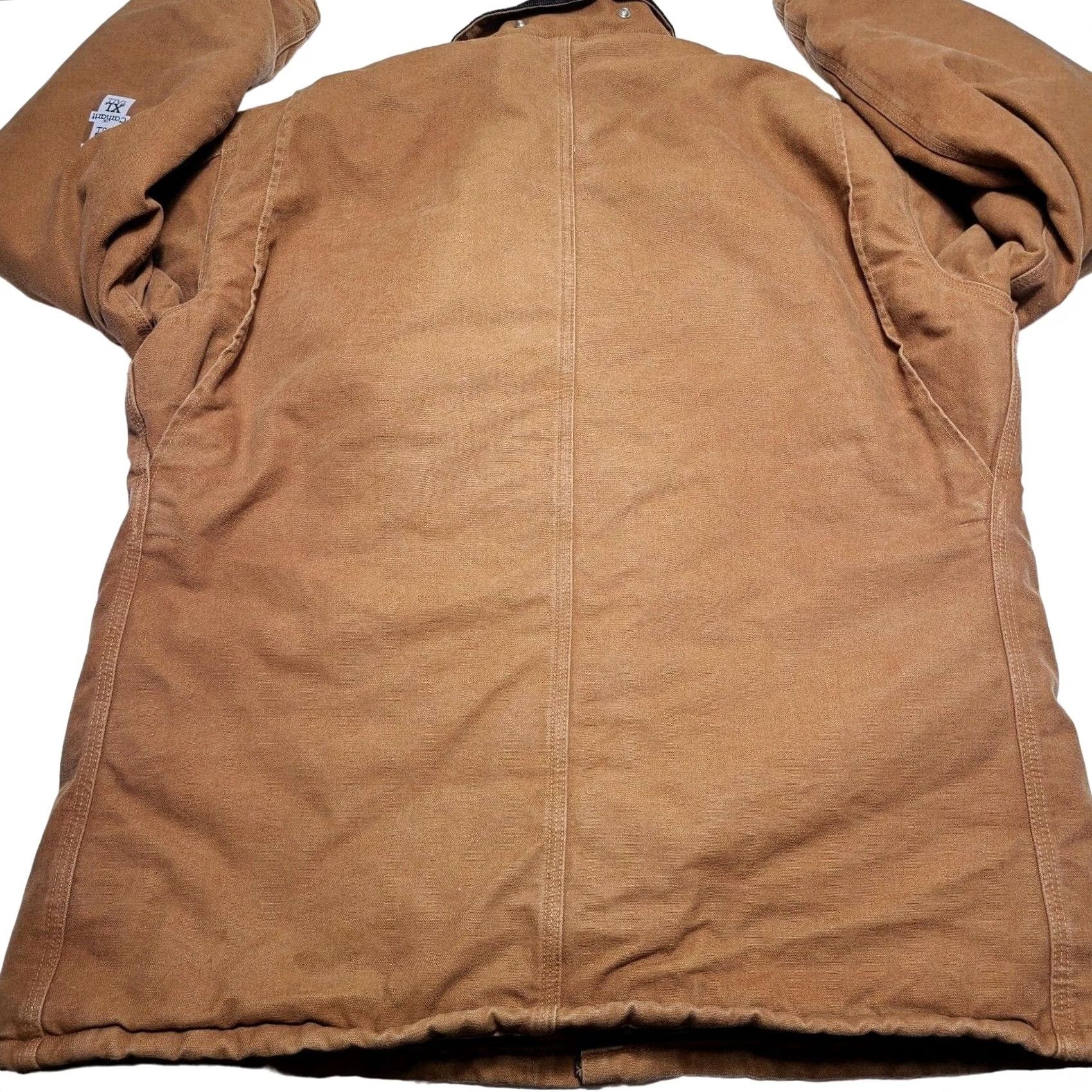 Carhartt VINTAGE Carhartt C26 Coat Quilt Lined Men XL Tall Sandstone Artic Brown Nylon Lined 90s Outdoor USA Classic Embroidered Zip-Hook & Loop Mens Coa t Size US XL / EU 56 / 4 - 2 Thumbnail