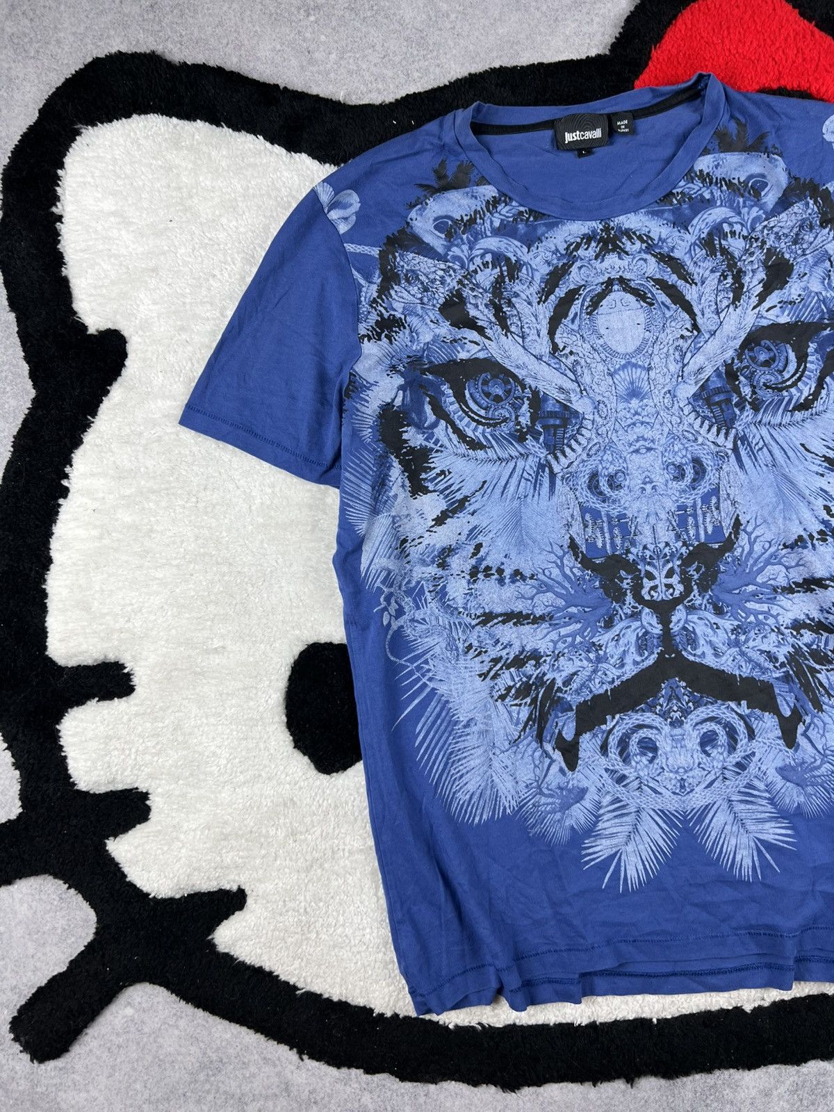 Just Cavalli Y2K Just Cavalli Tiger Overprinted Vintage Tee Shirt Size US L / EU 52-54 / 3 - 2 Thumbnail