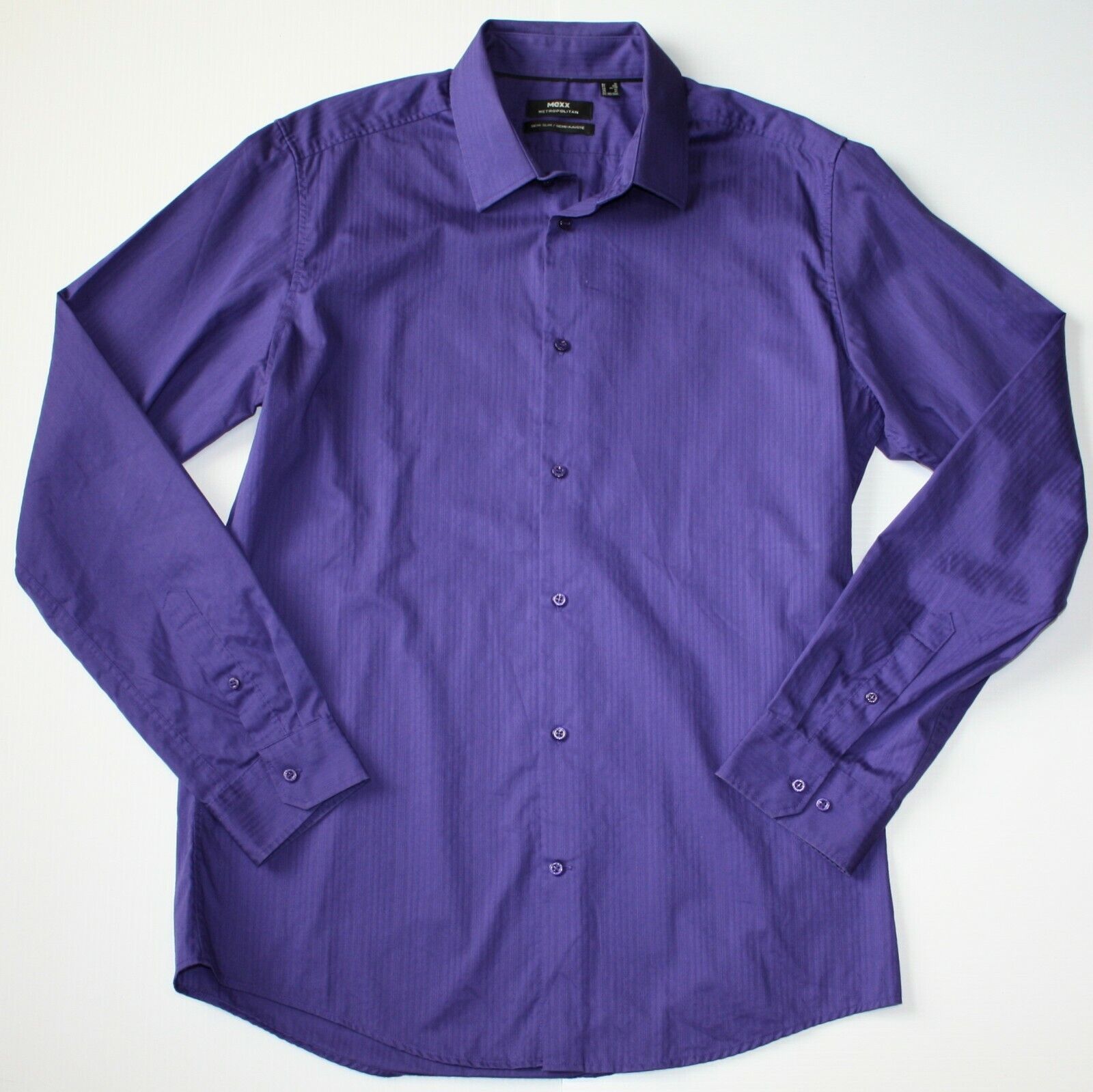 Mexx Metropolitan Slim Fit Men's Purple Dress Shirt size XL Size US XL / EU 56 / 4 - 1 Thumbnail