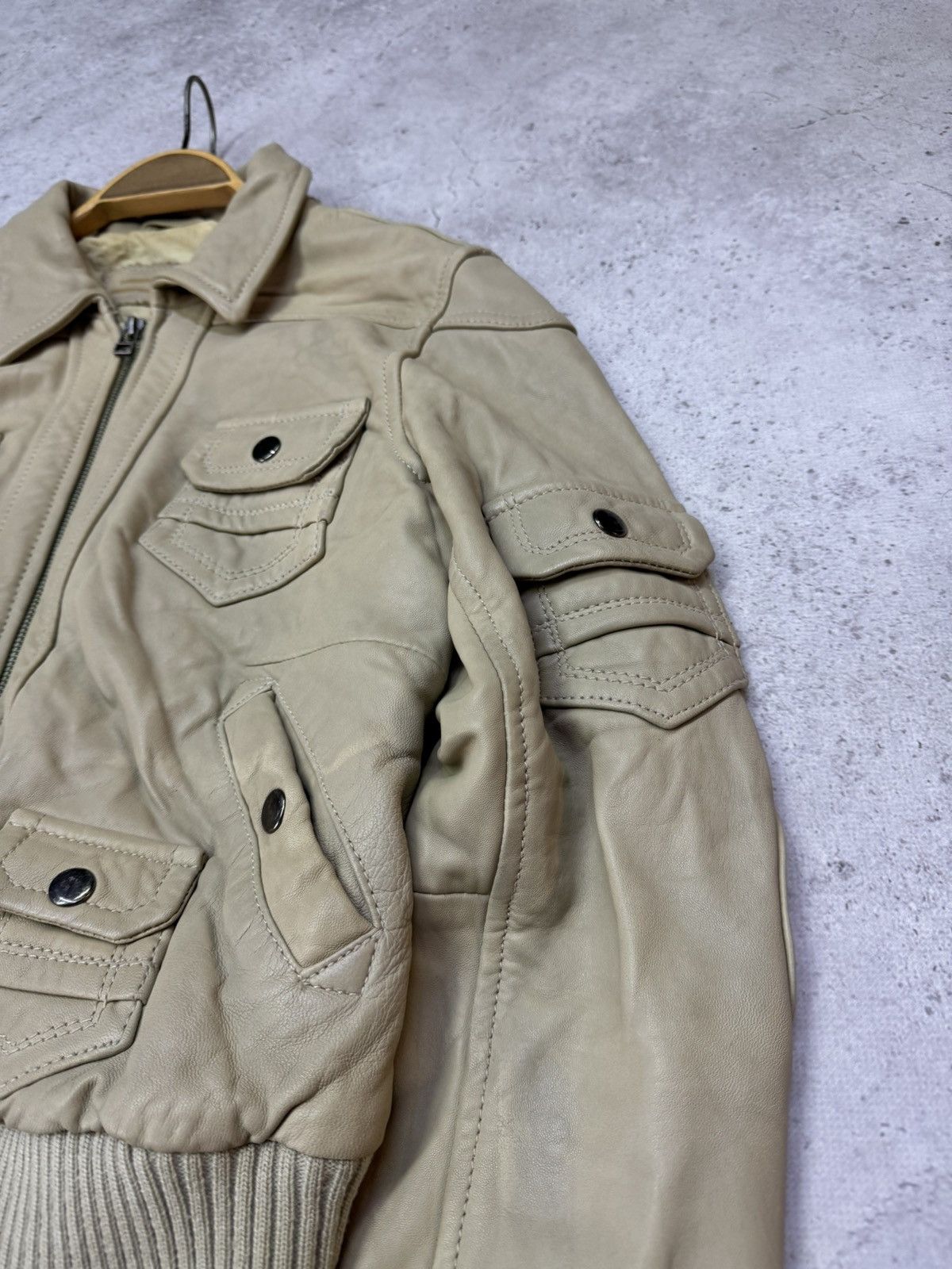 Junya Watanabe Vintage 00s Soft Faded Leather Multi-pocket Cargo Jacket Size US S / EU 44-46 / 1 - 8 Thumbnail