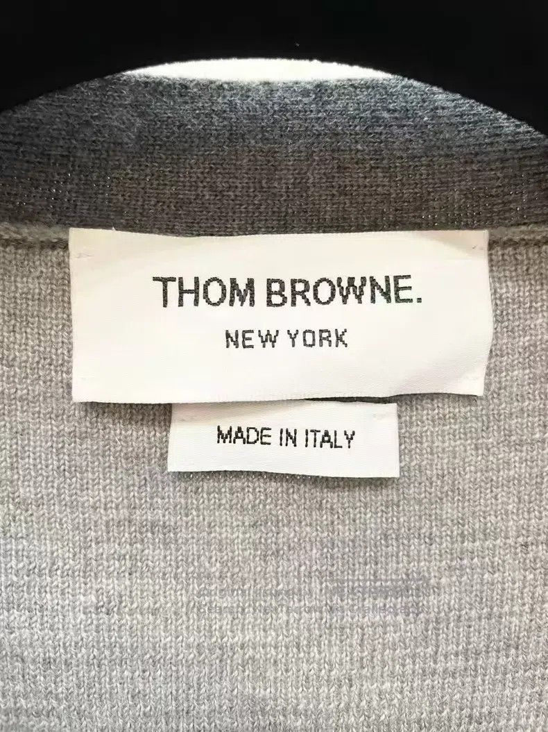 Thom Browne Thom Browne Classic gray woolen knitted cardigan Size US M / EU 48-50 / 2 - 4 Thumbnail