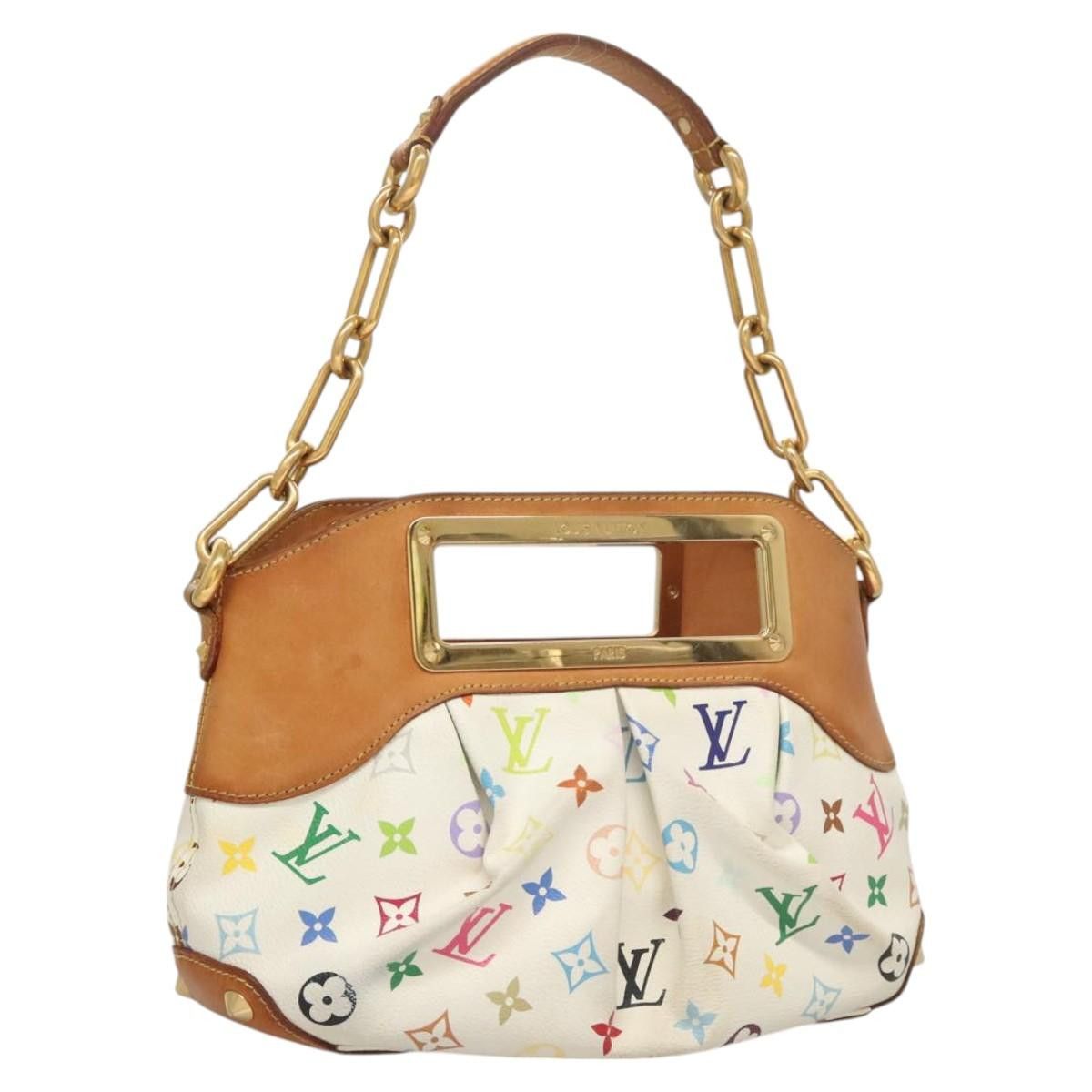 Louis Vuitton Monogram Multicolor Judy Pm Shoulder Bag White M40257 Auth 116458, Women's