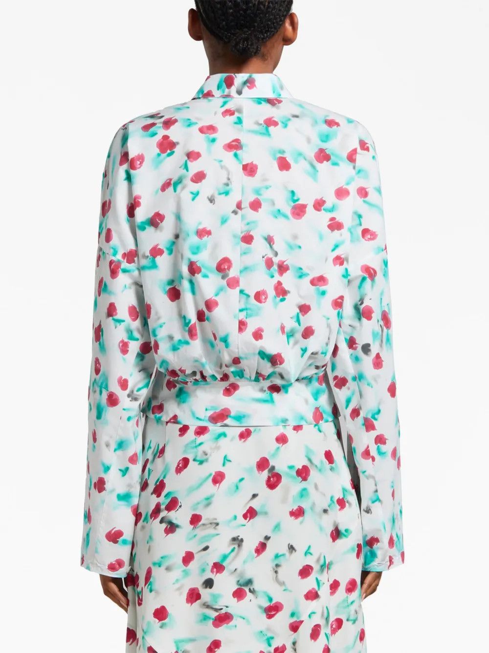 Marni oc11z0525 Floral Print Cotton Shirt in Multicolor Size S / US 4 / IT 40 - 4 Thumbnail