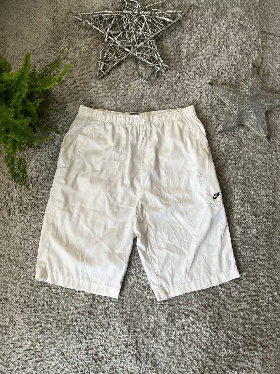 Nike × Vintage 00s Nike Shorts Vintage Streetwear Logo Swoosh Rare Size US 35 - 1 Thumbnail