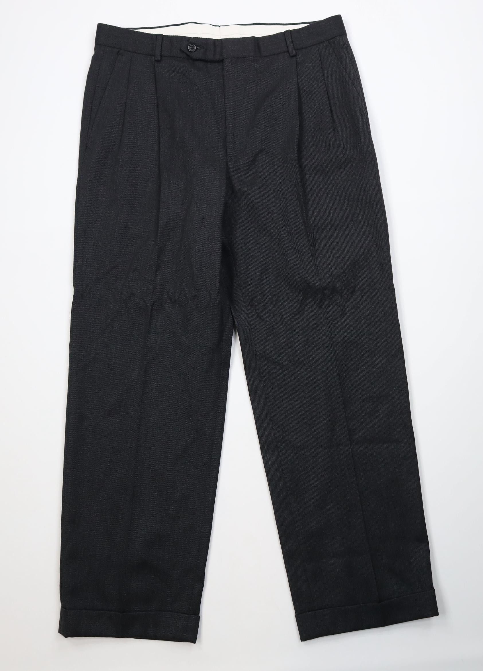 Brooks Brothers Vintage 90s Brooks Brothers Wool Whipcord Wide Leg Pants Size US 34 / EU 50 - 1 Thumbnail