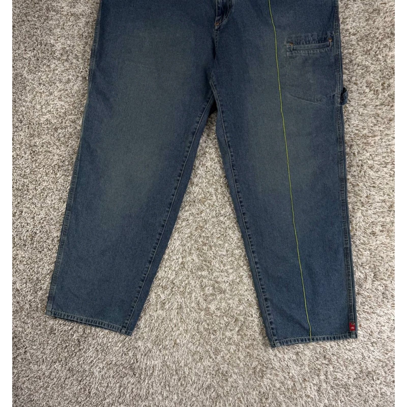 Ecko Unltd. Ecko Unltd Denim Foundry Carpenter Jeans Blue Contrast Stitch Side Pocket 42 Mens Jeans 5-Pocket Design 32in Inseam Regular Size 42 Blue Size US 42 / EU 58 - 4 Thumbnail