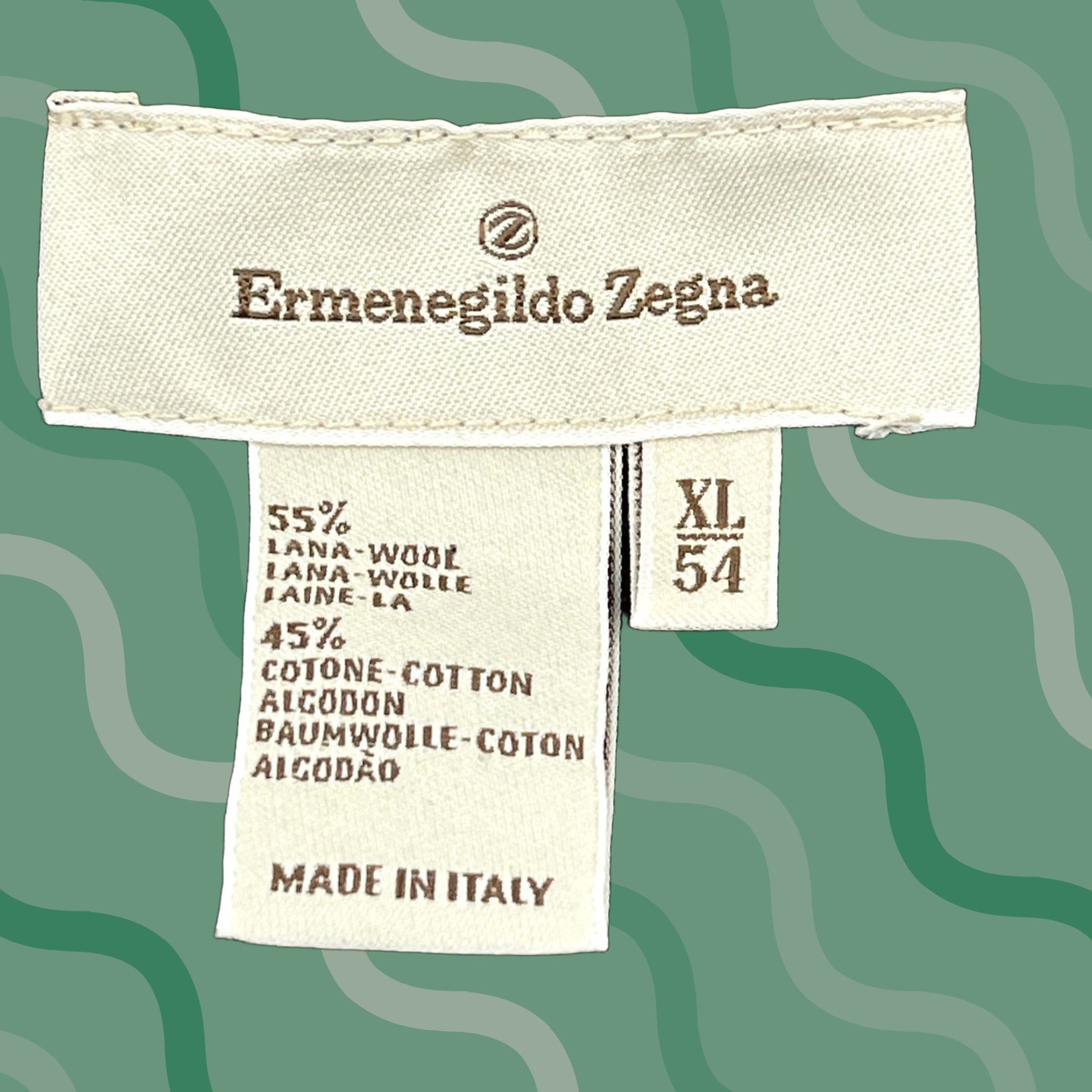 Ermenegildo Zegna Sweater Mens XL Brown Classic Designer Preppy Retro