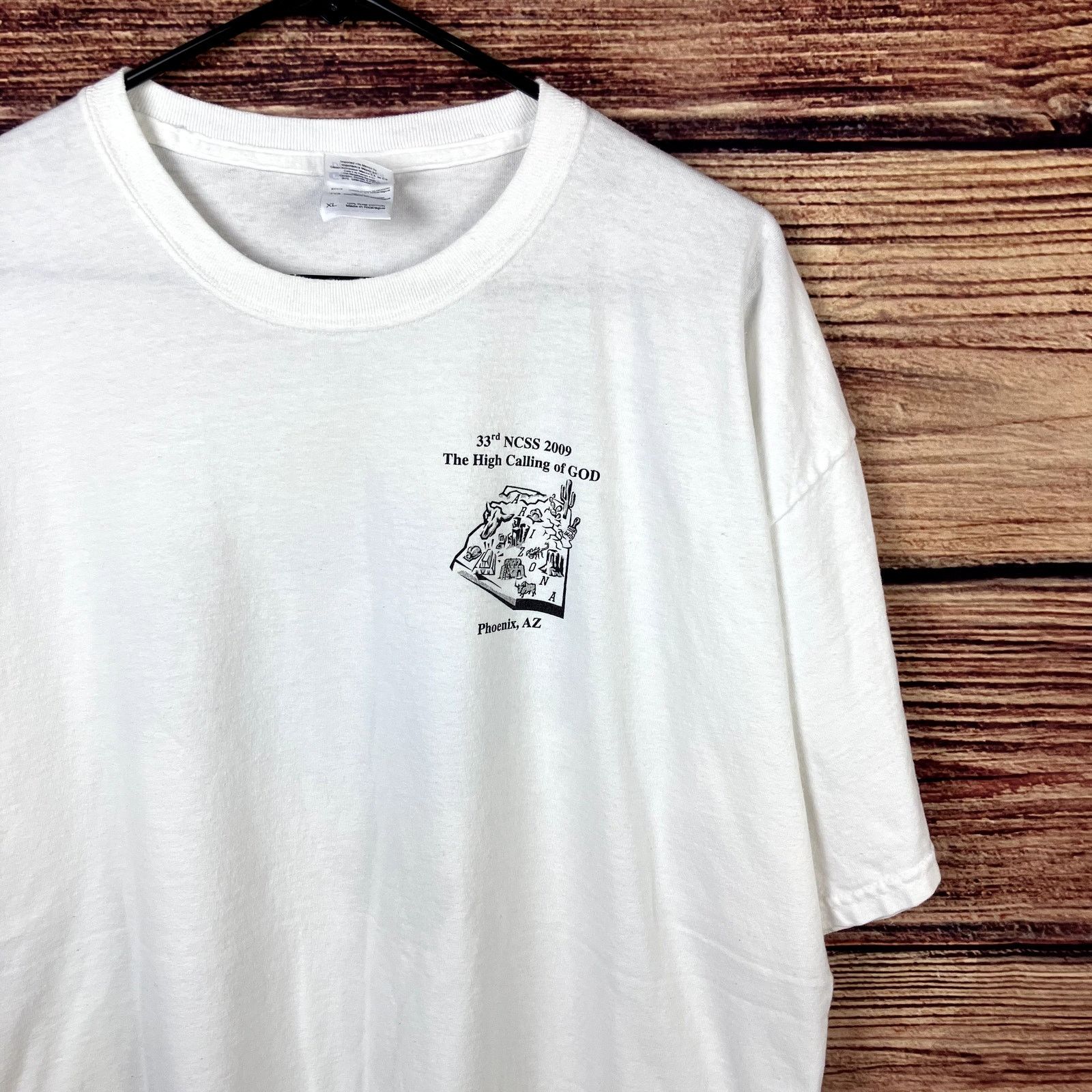 Gildan × Vintage 2009 Christian Singles "The High Calling Of God" T-shirt Size US XL / EU 56 / 4 - 6 Thumbnail