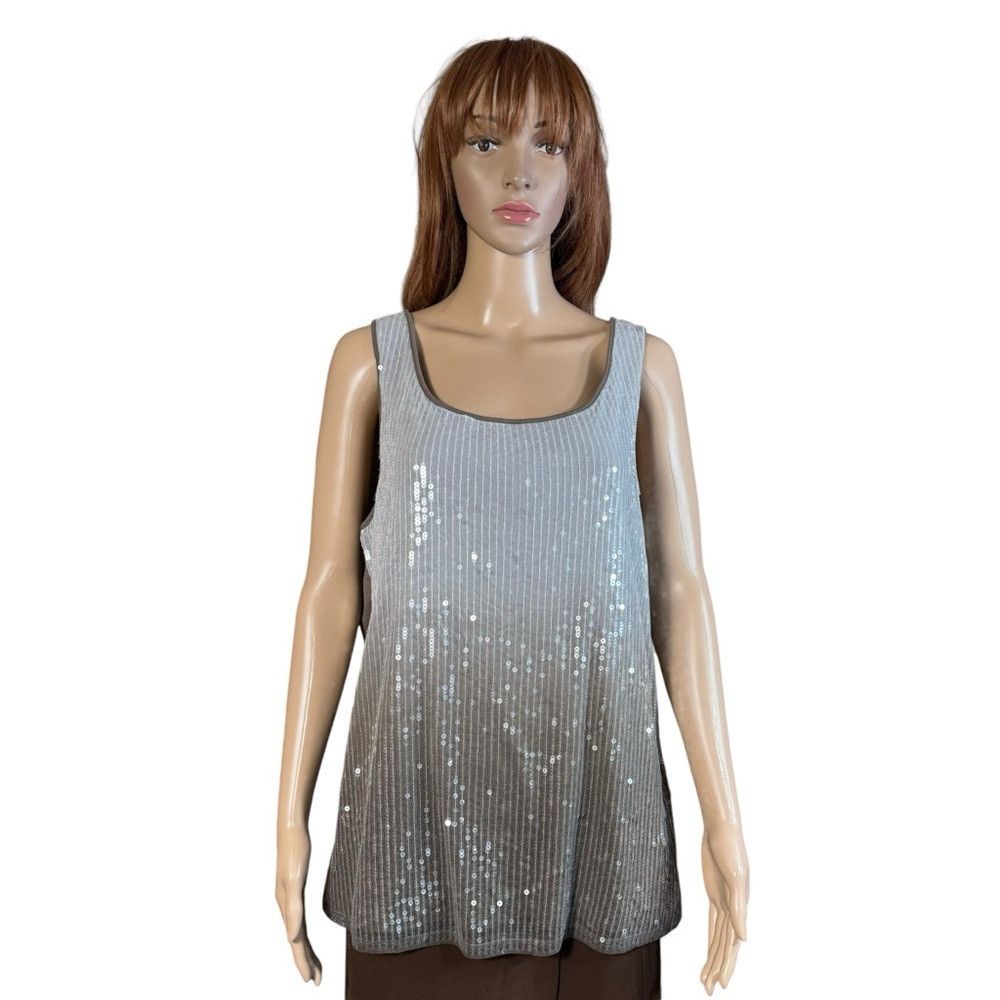 Chicos NWT New Chico's Sequin Ombre Mocha Tank Size 3 US XL Size XL / US 12-14 / IT 48-50 - 1 Thumbnail
