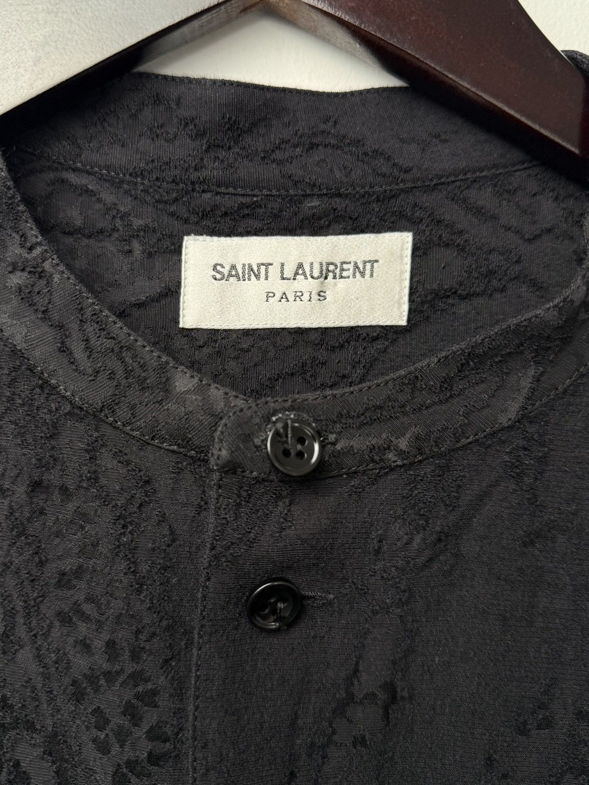 Saint Laurent Paris Saint Laurent Paris Floral Brocade Top IT 40 / US 15.75 Size US M / EU 48-50 / 2 - 4 Thumbnail