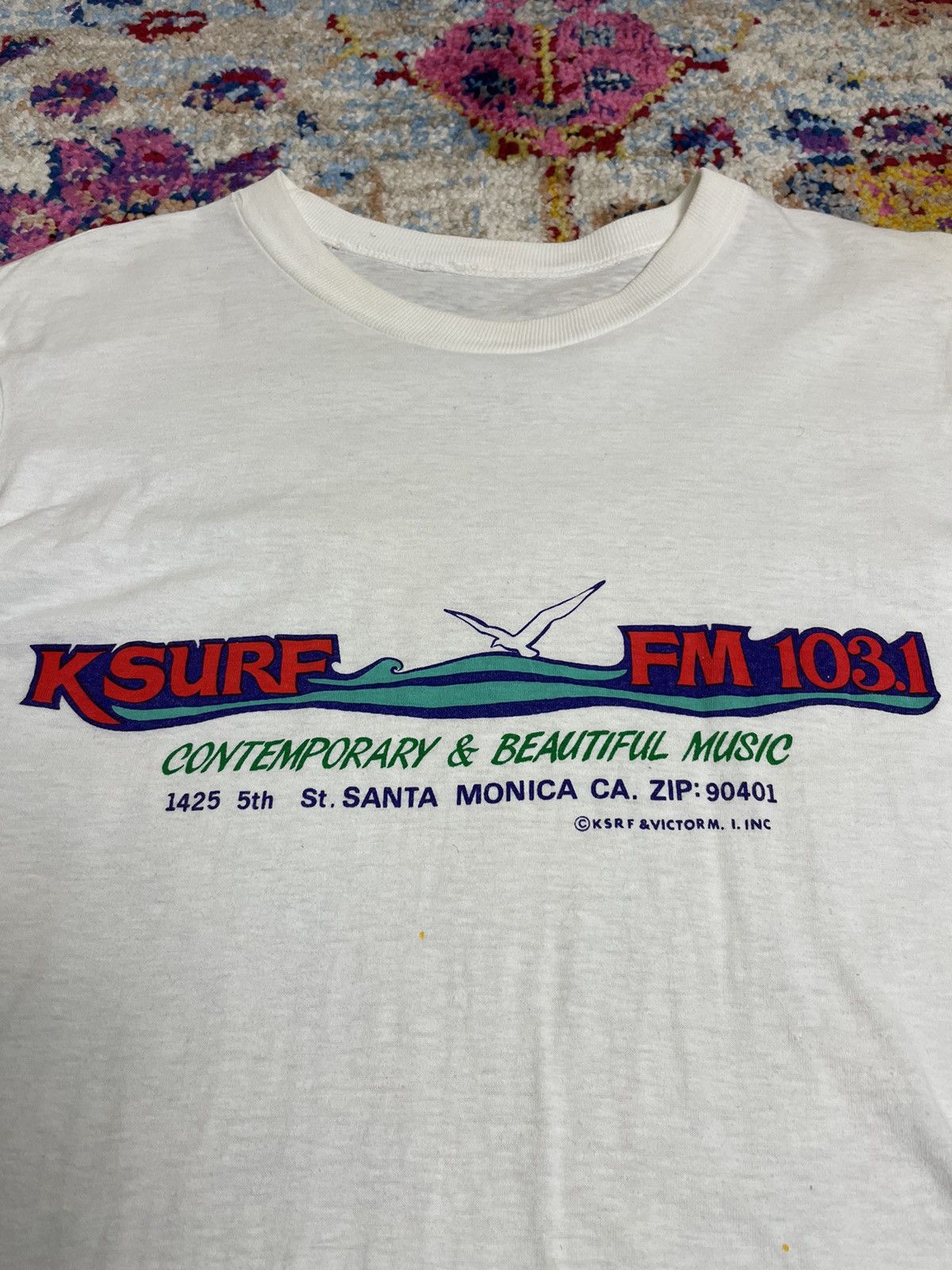 Band Tees × Vintage Vintage K-Surf Los Angeles Oldies Radio Single Stitch tshirt Size XS / US 0-2 / IT 36-38 - 2 Thumbnail