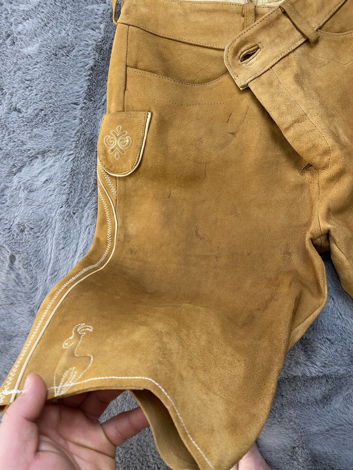 Cowboy Equipment × Japanese Brand × Leather VINTAGE TRADITIONAL LEATHER SHORTS Size US 36 / EU 52 - 13 Thumbnail