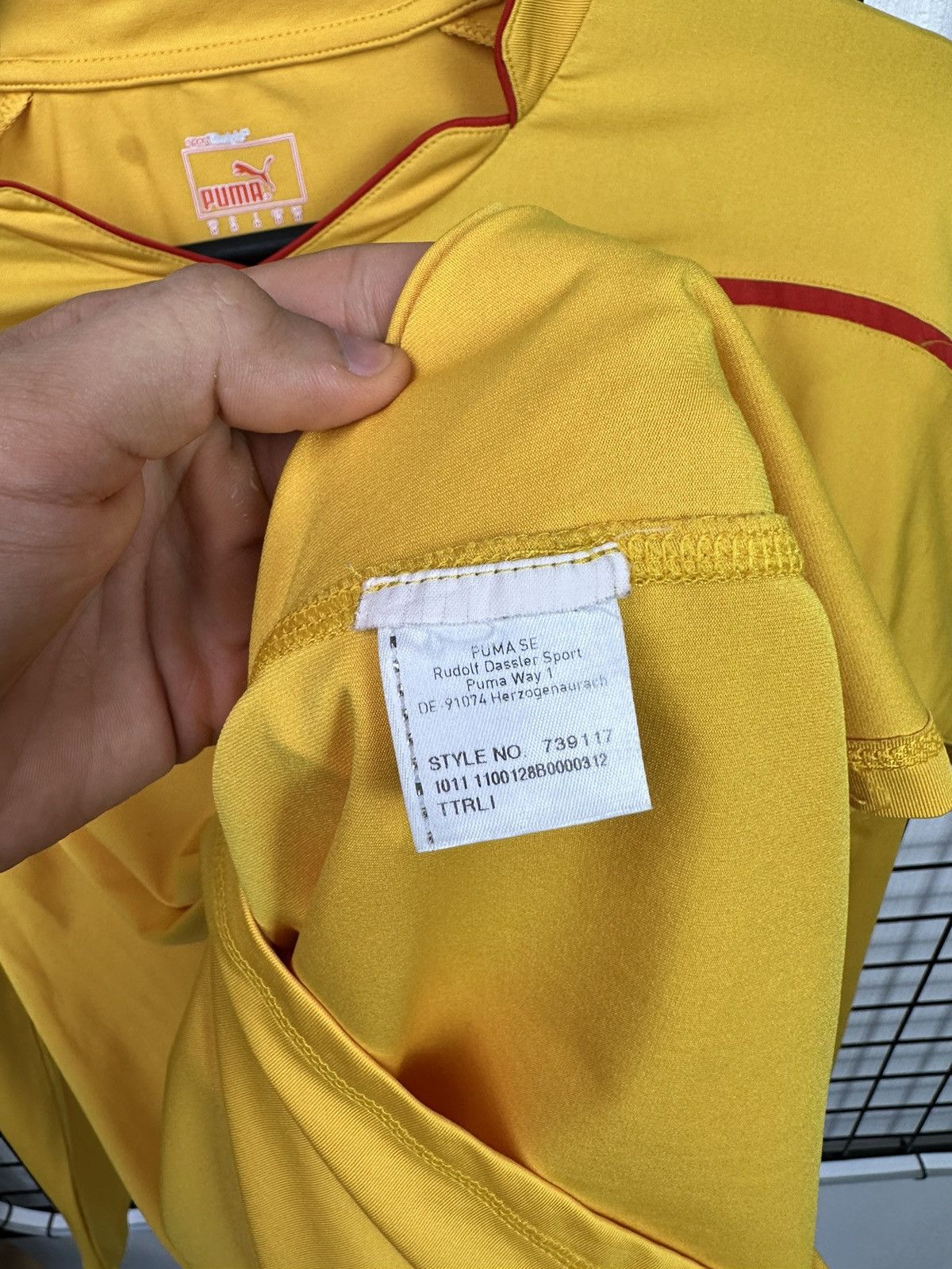 Puma × UEFA North Macedonia football jersey 2010 2013 away Men M yellow Size US M / EU 48-50 / 2 - 15 Thumbnail