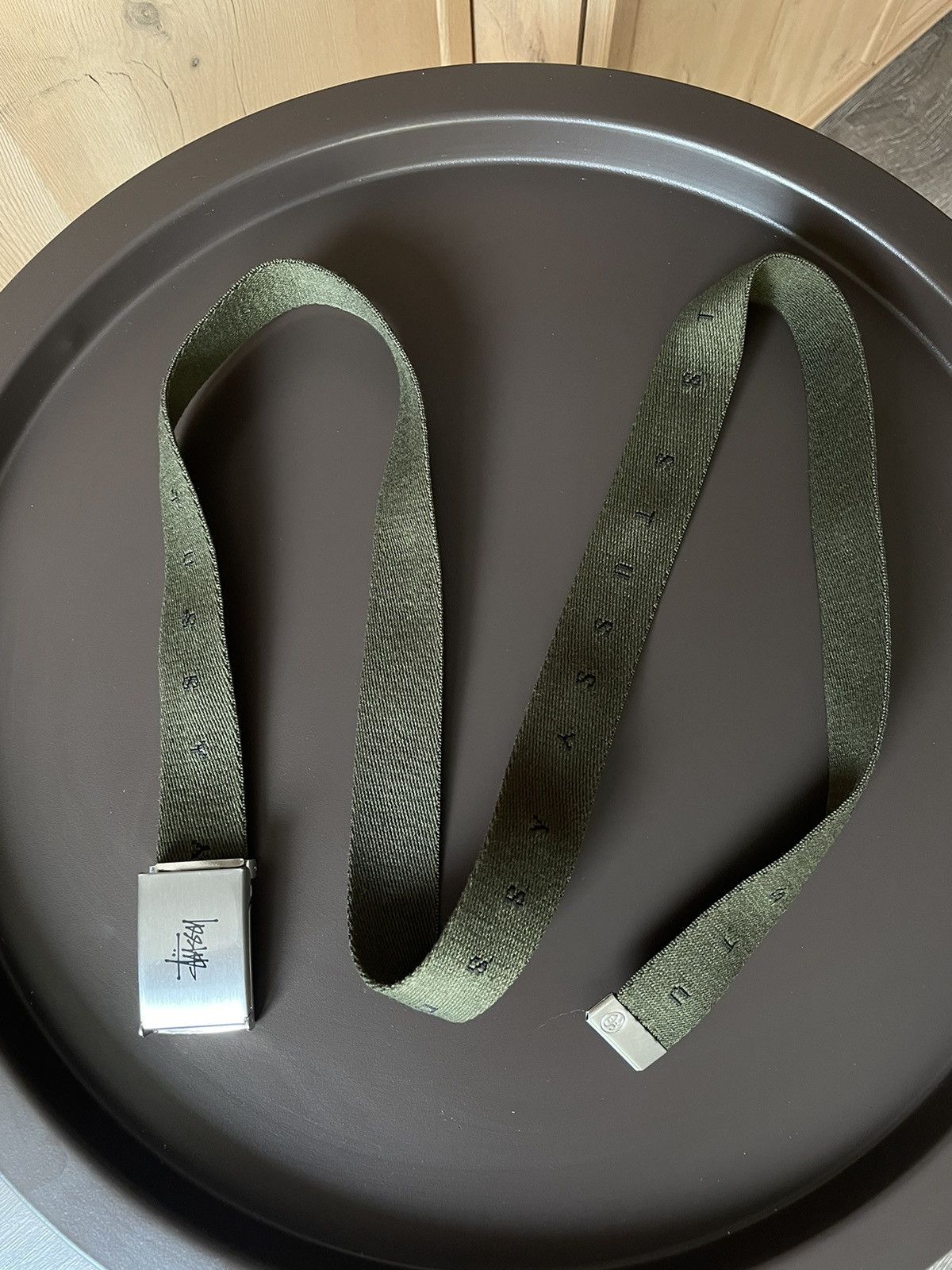 Japanese Brand × Stussy Stussy letter monogram khaki logo print belt Japanese style Size ONE SIZE - 2 Thumbnail