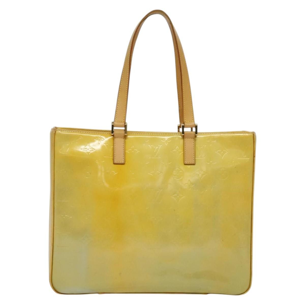 Louis Vuitton LOUIS VUITTON Monogram Vernis Columbus Tote Bag Gris M91028 Size ONE SIZE - 3 Thumbnail