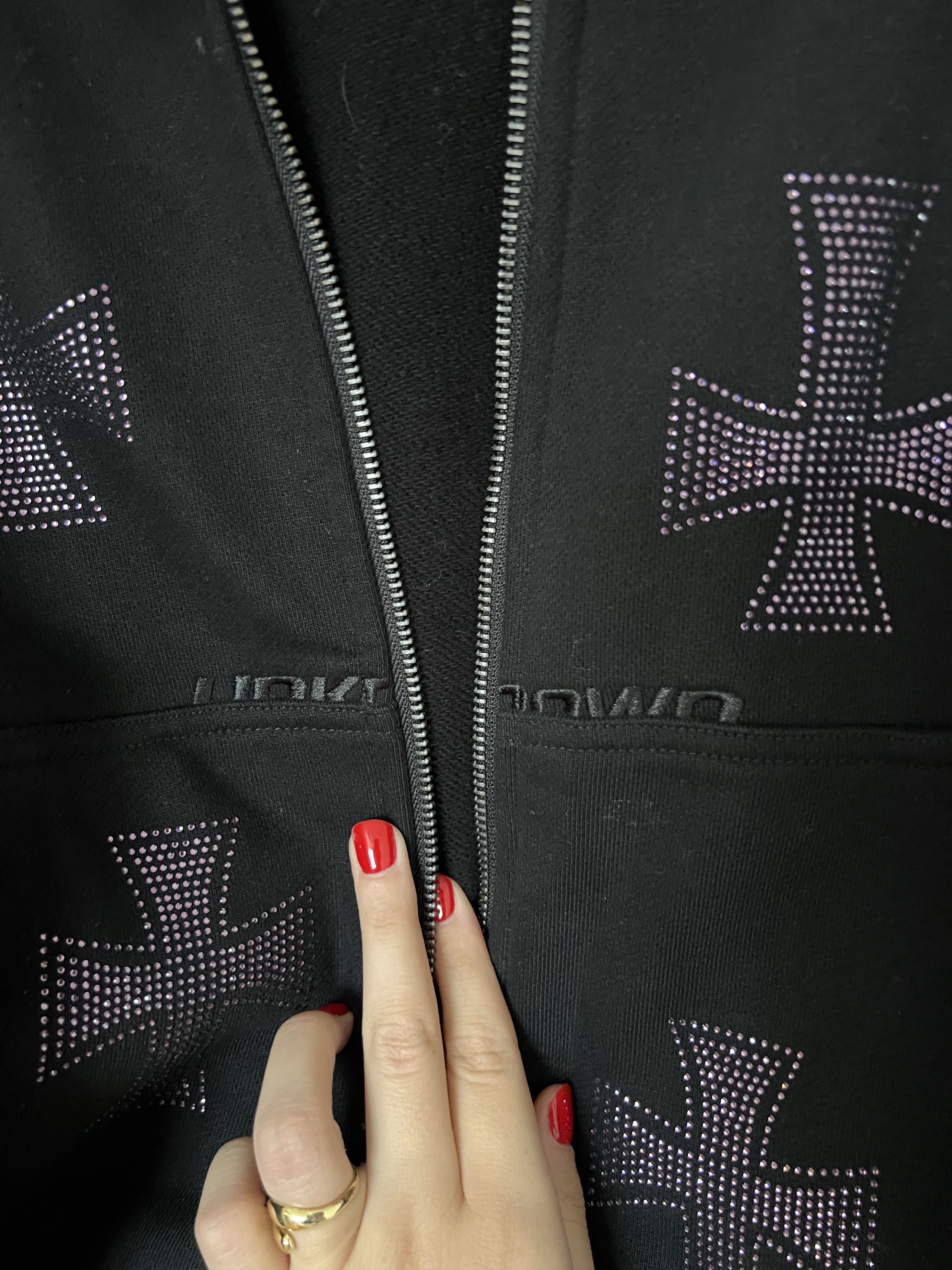Unknown London Unknown London rhinestone hoodie Size US M / EU 48-50 / 2 - 2 Thumbnail