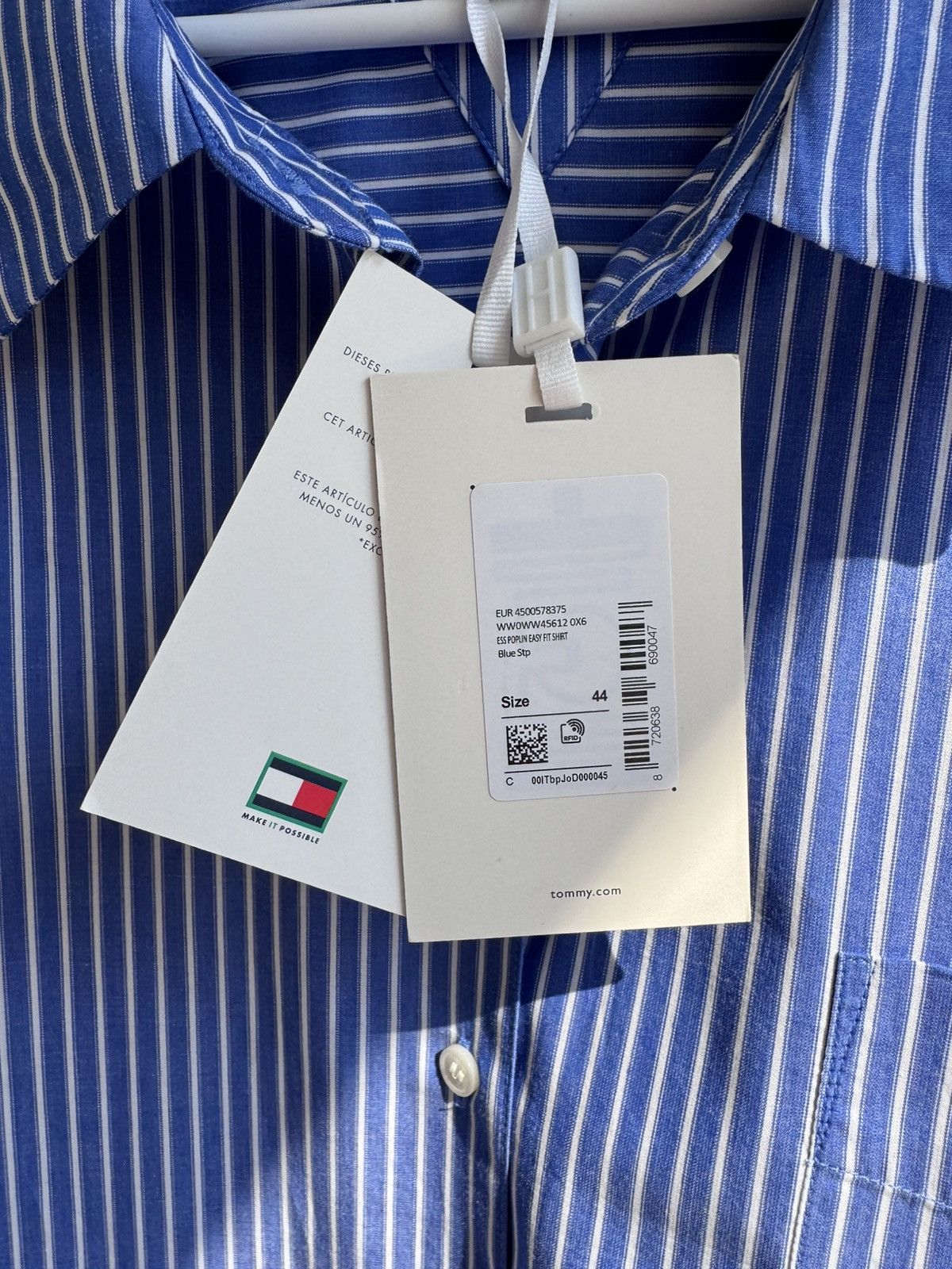 Tommy Hilfiger NEW Tommy Hilfiger Striped Button Up Shirt Size US XXL / EU 58 / 5 - 9 Thumbnail