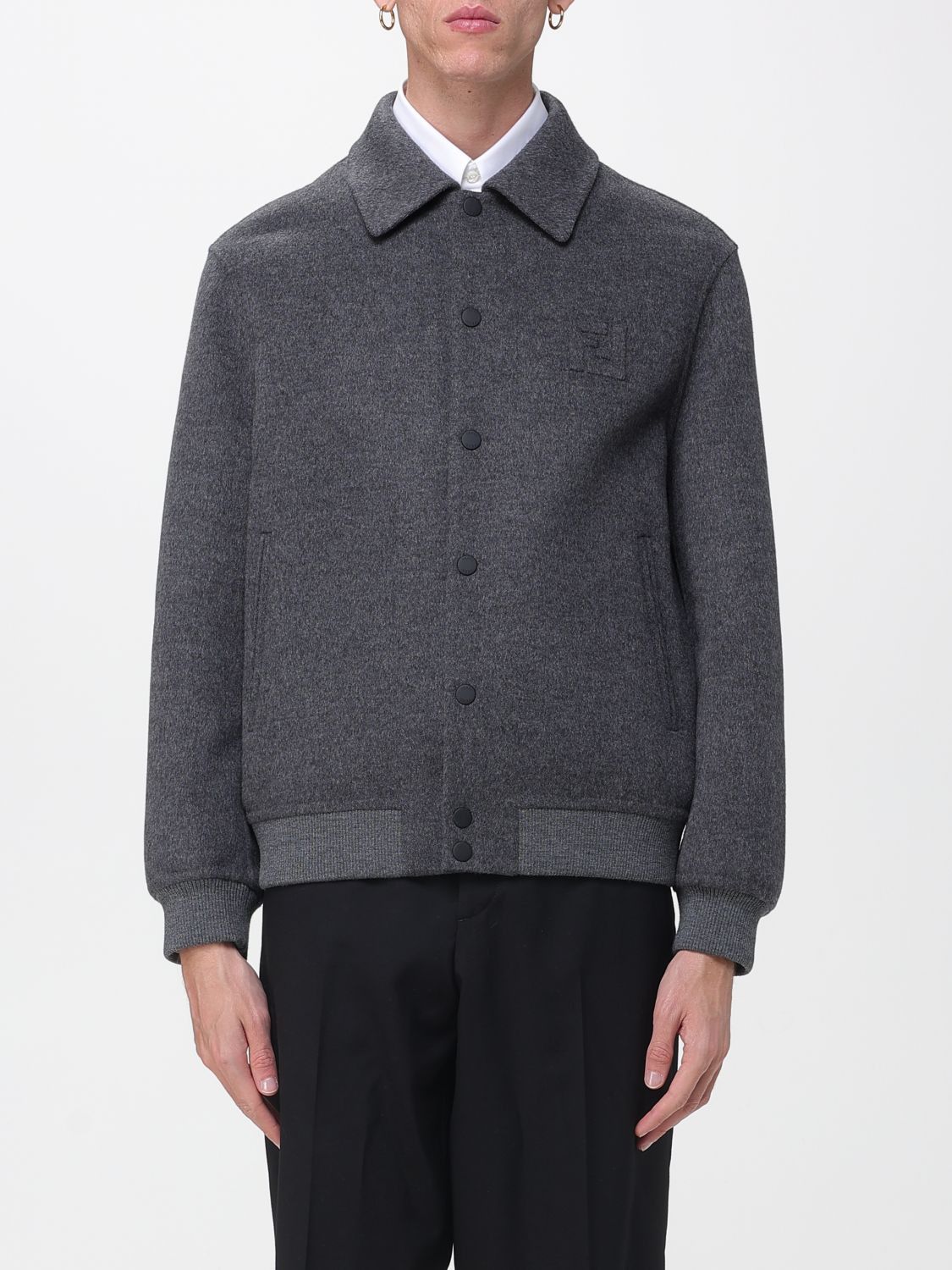 Fendi Jacket Men Grey
