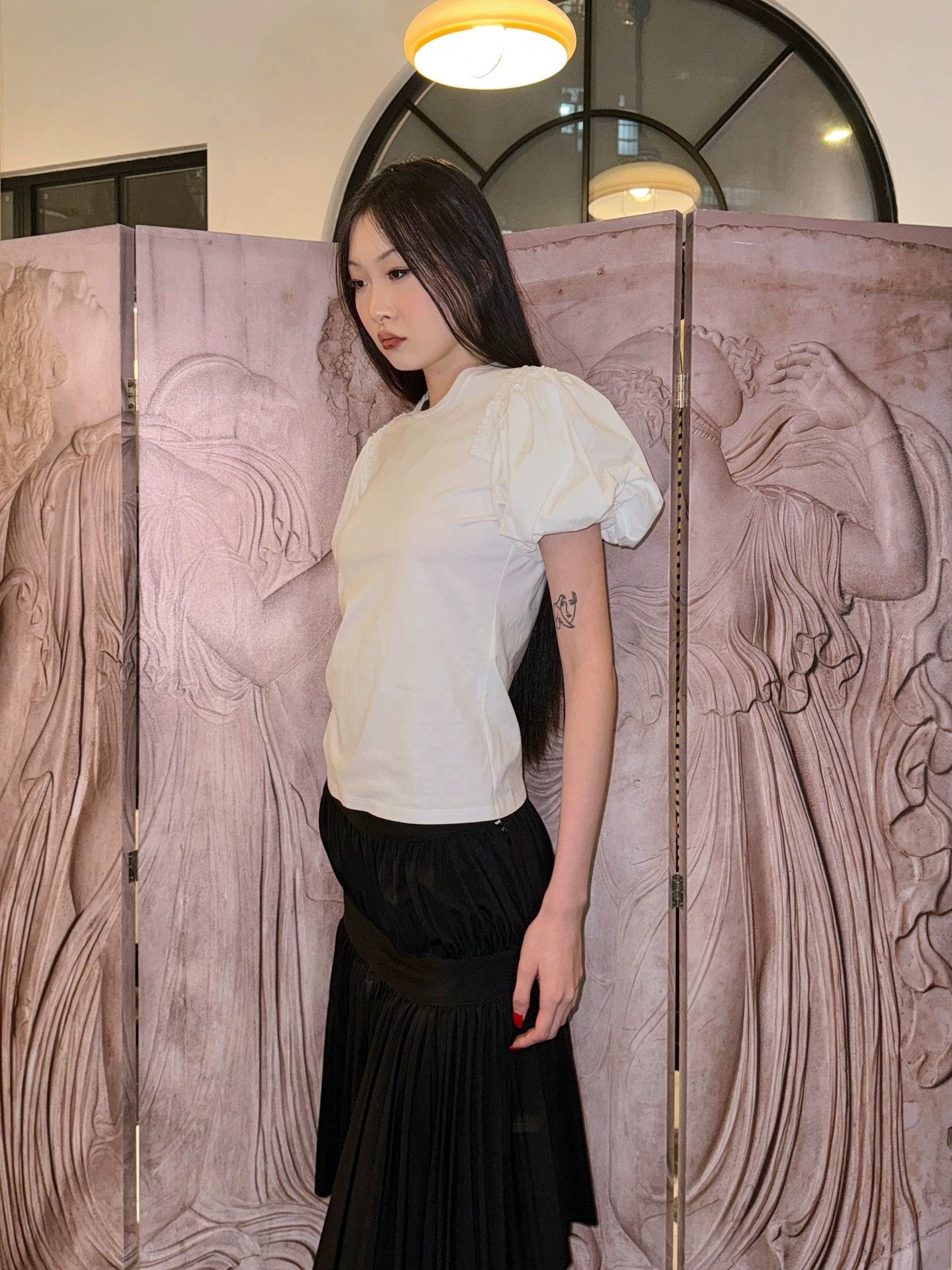 Alexander McQueen McQueen Puffed Bud Sleeve Waisted T-Shirt Vintage 38 Size XS / US 0-2 / IT 36-38 - 7 Thumbnail