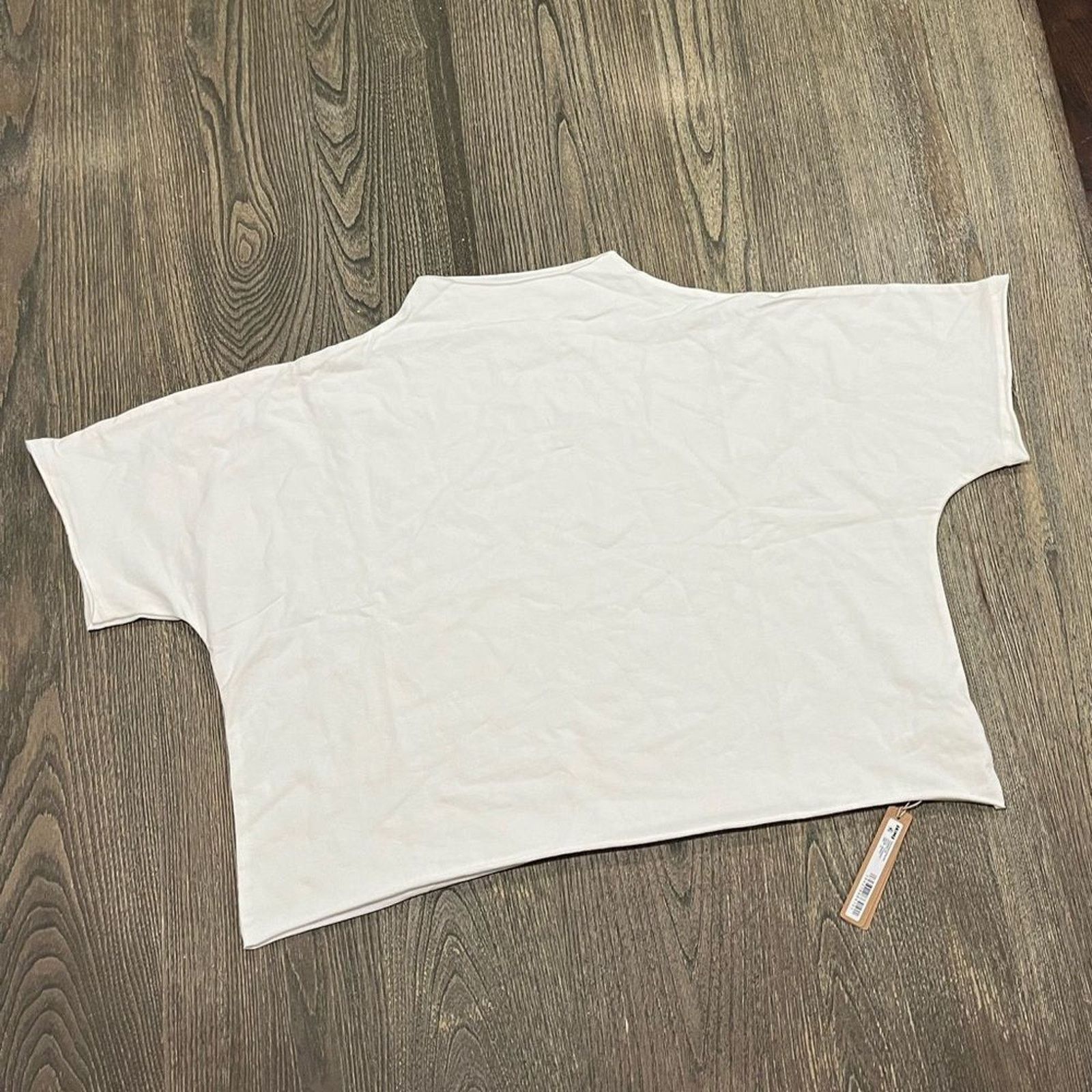 SKIMS Skims Raw Edge Super Cropped Tee Mock Neck Marble 4X Size 4XL / US 24-26 - 4 Thumbnail