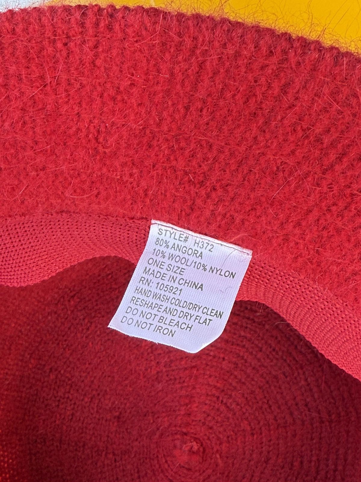 Japanese Brand Vintage 90’s Wool of Angora Goats Mohair Bucket Hat Size ONE SIZE - 7 Thumbnail
