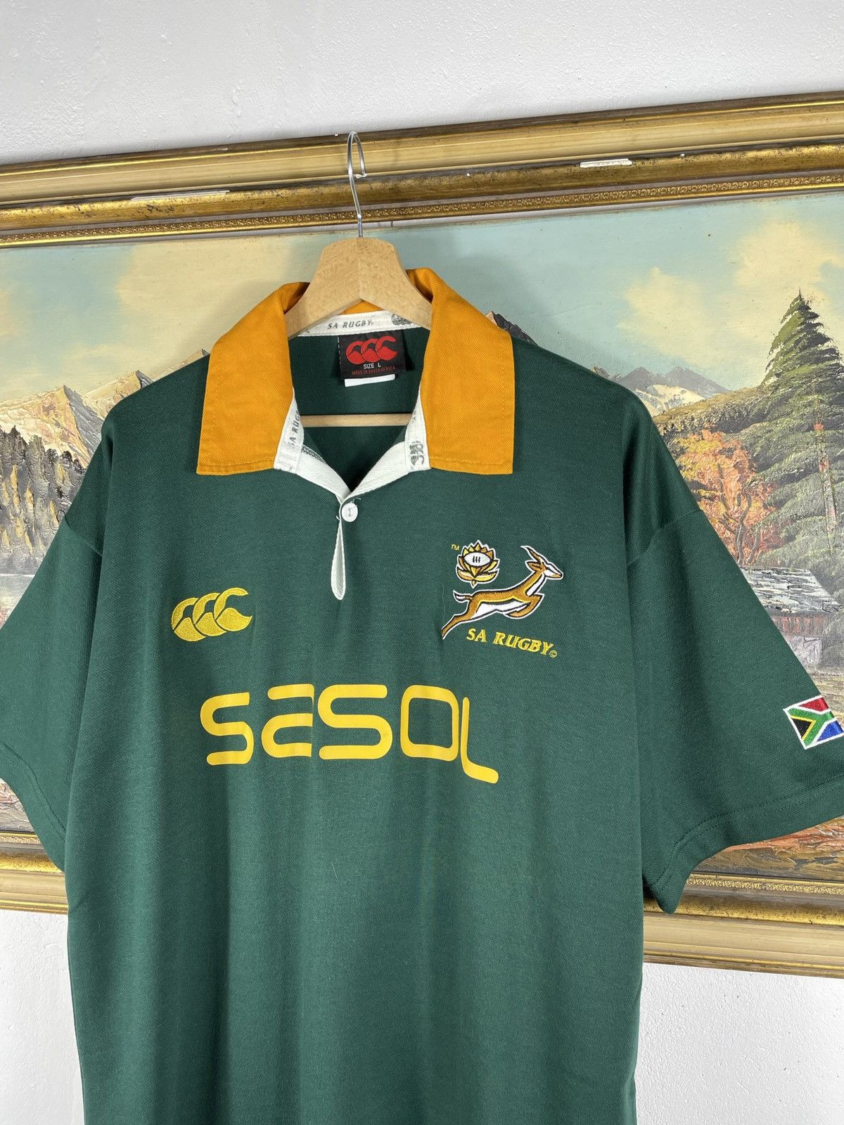 Canterbury of New Zealand × Vintage Vintage Retro Y2k 00s South Africa National Team Rugby Size US L / EU 52-54 / 3 - 4 Thumbnail
