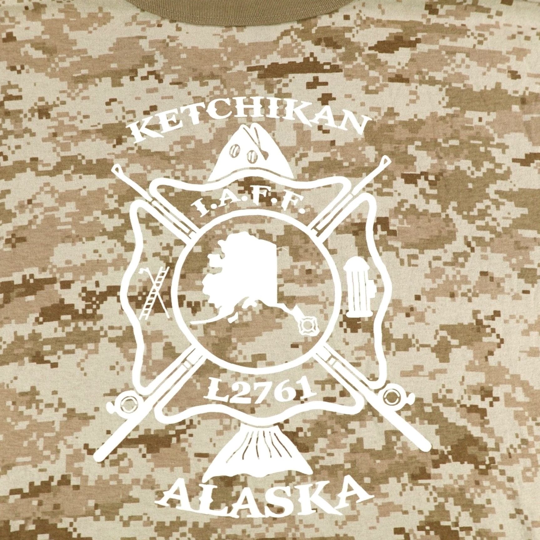 Vintage VINTAGE Ketchikan Alaska Shirt Mens Large Digi Camo Firefighters Local 2761 80s Size US L / EU 52-54 / 3 - 6 Thumbnail