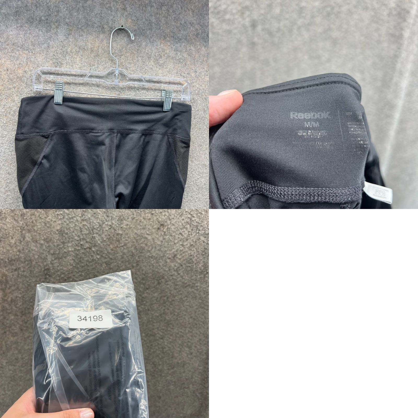 Reebok Reebok Pants Womens Medium Black Leggings Capri High Rise Yoga Gym Athletic | Capris | 28 in Waist | Black | XS-XL? Size 32" / US 10 / IT 46 - 8 Thumbnail