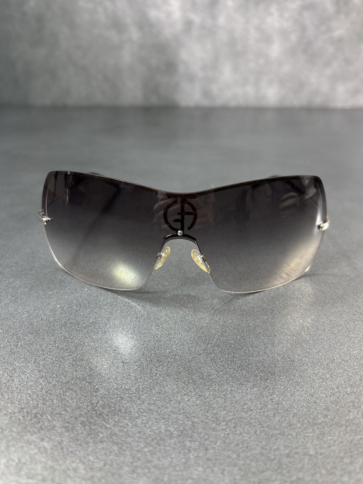 Giorgio Armani 2000s Giorgio Armani Shield Sunglasses GA 329/S Y2K Metal Size ONE SIZE - 17 Thumbnail