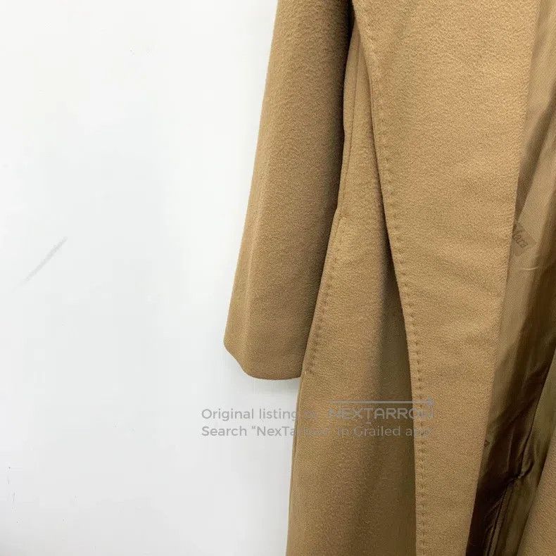 Max Mara Max Mara Brown Woolen Belted Long Sleeve Coat Size S / US 4 / IT 40 - 4 Thumbnail