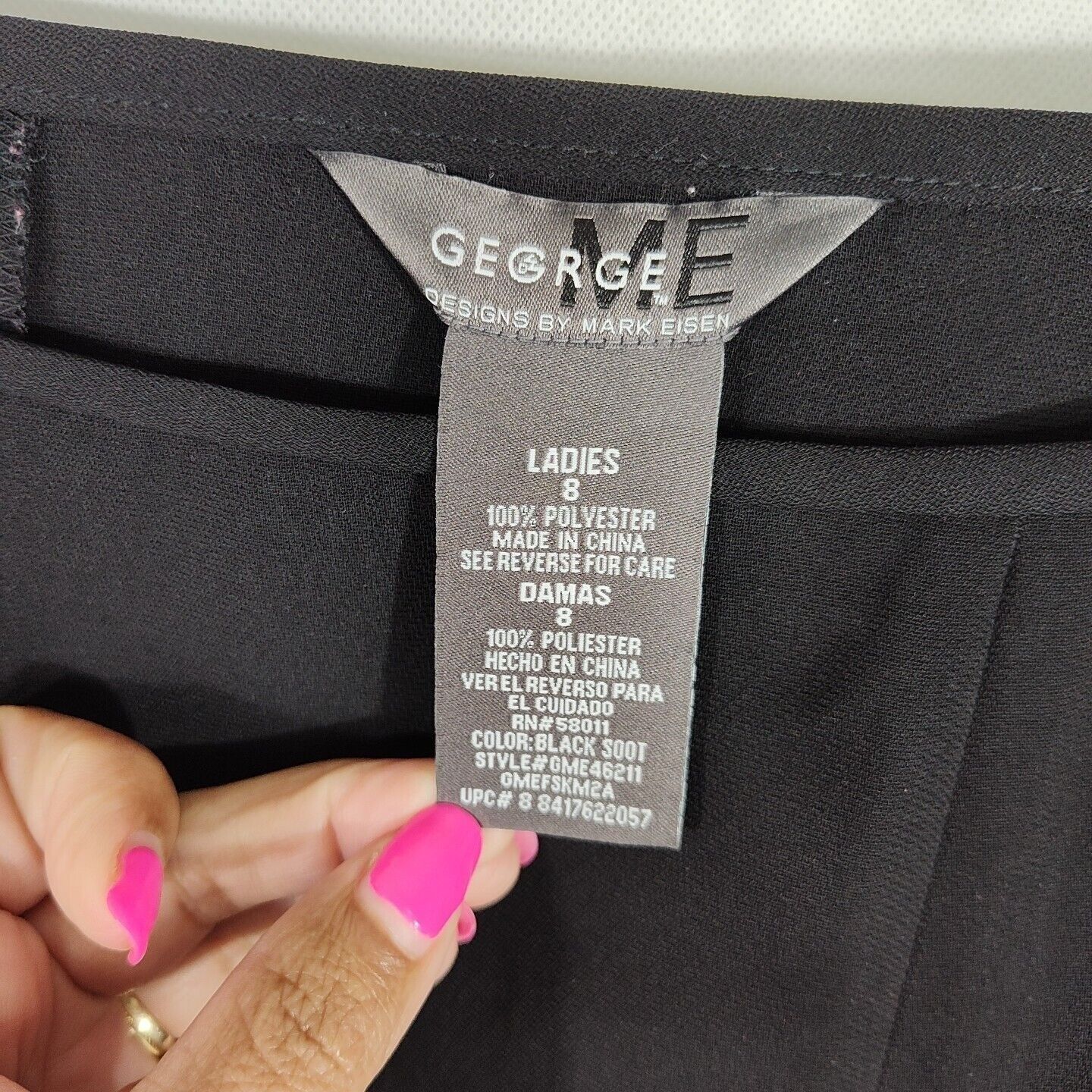 George Vtg George Mark Eisen Black Flare Aline Midi Skirt Size 8 Size 30" / US 8 / IT 44 - 5 Thumbnail