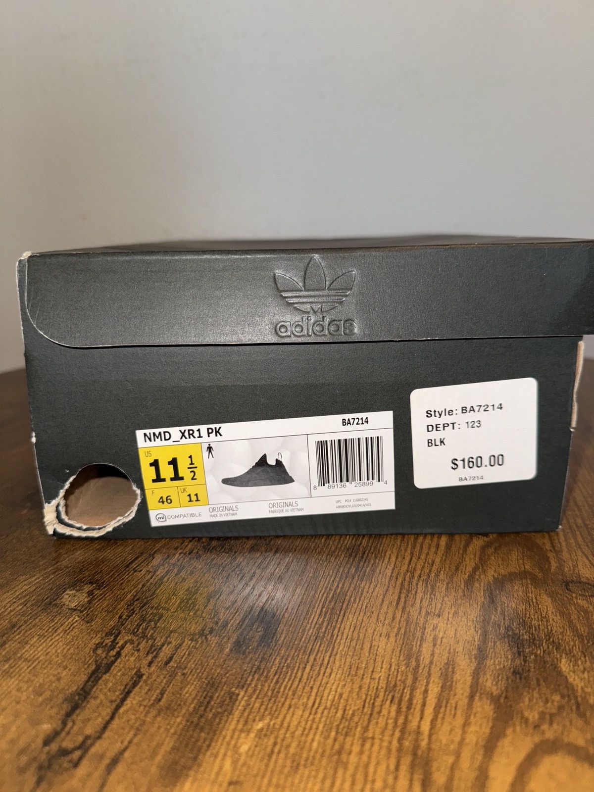 Adidas NMD XR1 PK “Triple Black” Size US 11.5 / EU 44-45 - 5 Thumbnail
