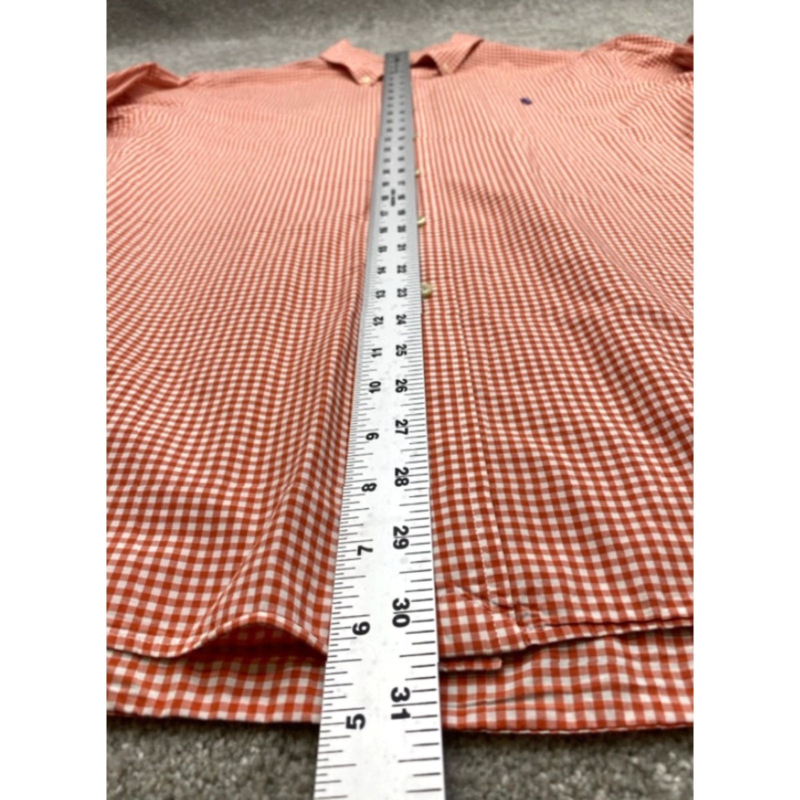 Ralph Lauren VINTAGE Ralph Lauren Shirt Mens XL Long Sleeve Button Up Orange White Checked Blue Pony Size US XL / EU 56 / 4 - 6 Thumbnail