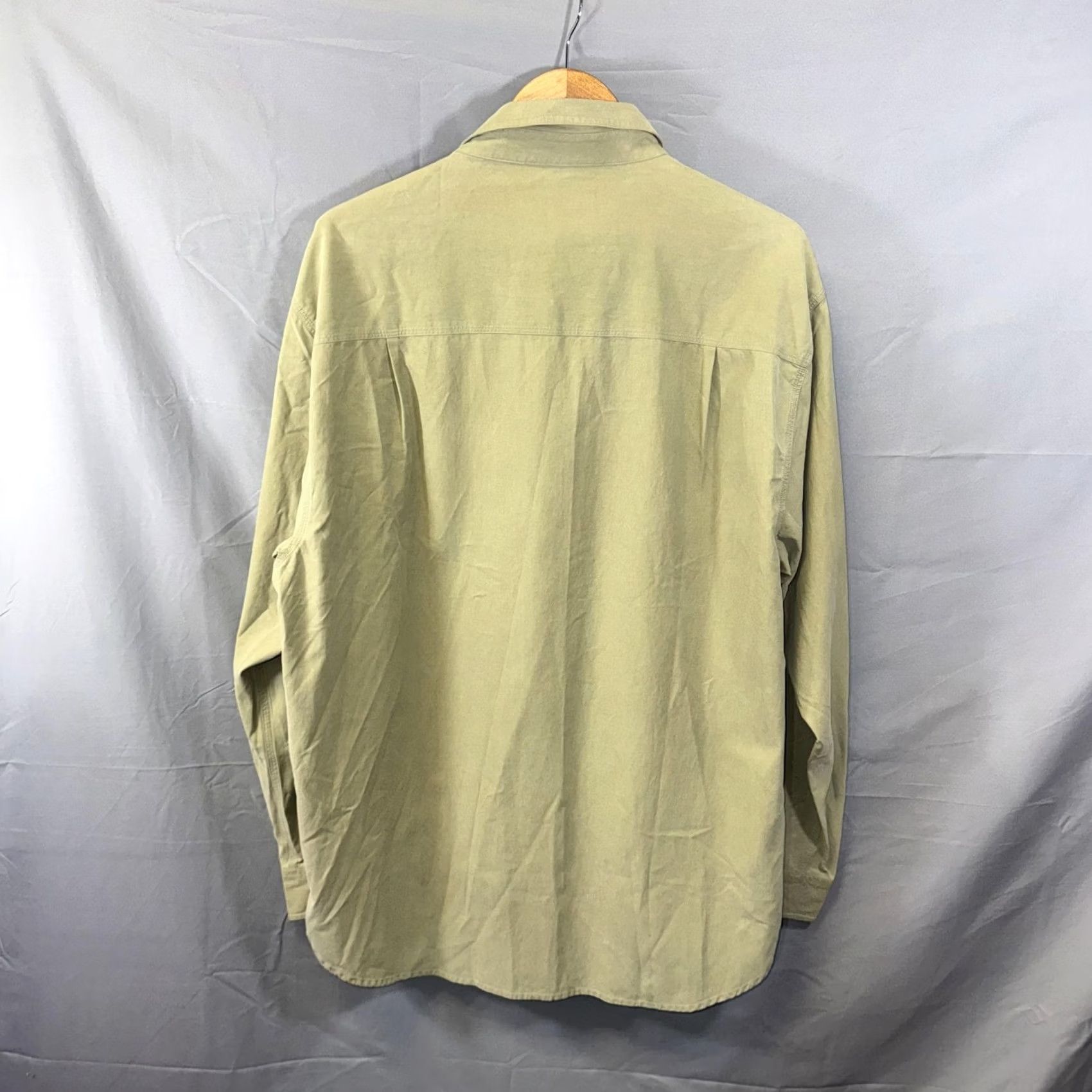 The Territory Ahead The Territory Ahead Shirt Mens XL Sage Green Silk Cotton Button-Down Long Sleeve Size US XL / EU 56 / 4 - 2 Thumbnail