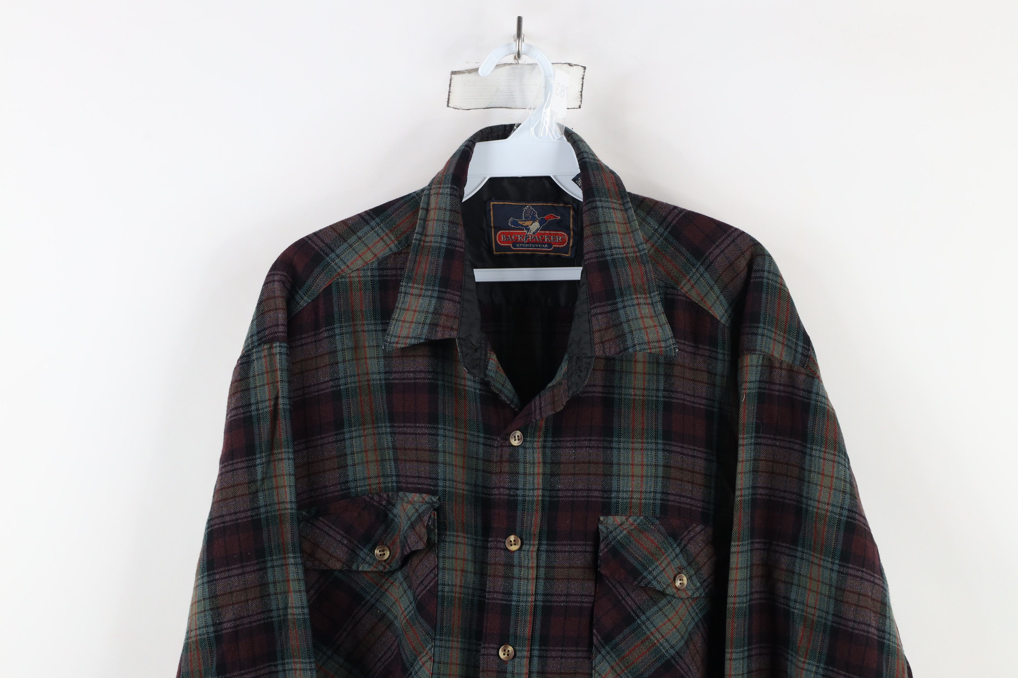 Vintage Vintage 80s 90s Streetwear Knit Board Button Shirt Plaid Size US XXL / EU 58 / 5 - 2 Thumbnail