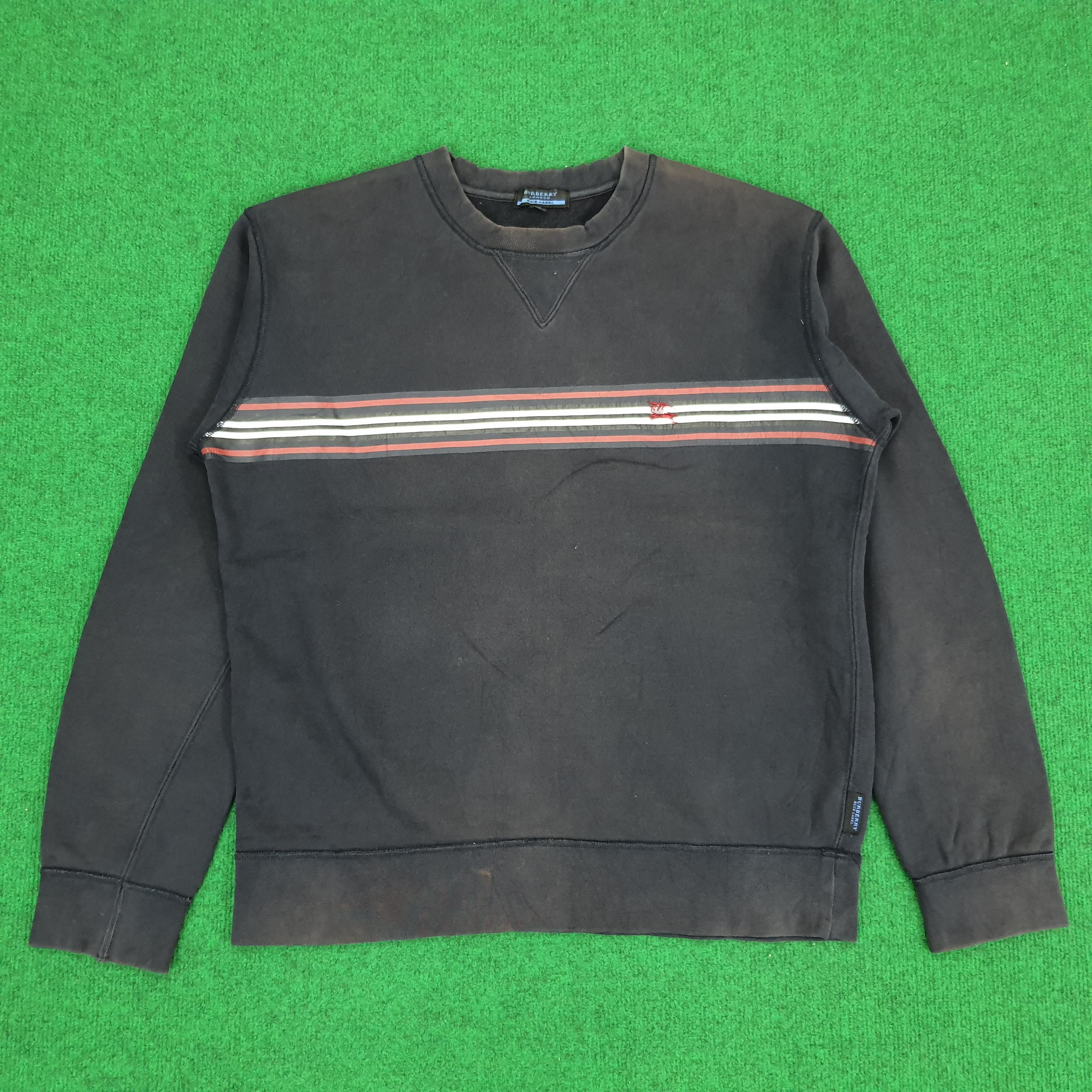 Burberry Vintage Burberry London Blue Label Striped Sweatshirt Size US M / EU 48-50 / 2 - 1 Thumbnail