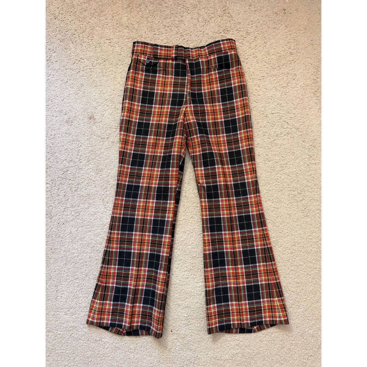 Vintage VINTAGE PLAID FLARE PANTS Size US 32 / EU 48 - 1 Thumbnail
