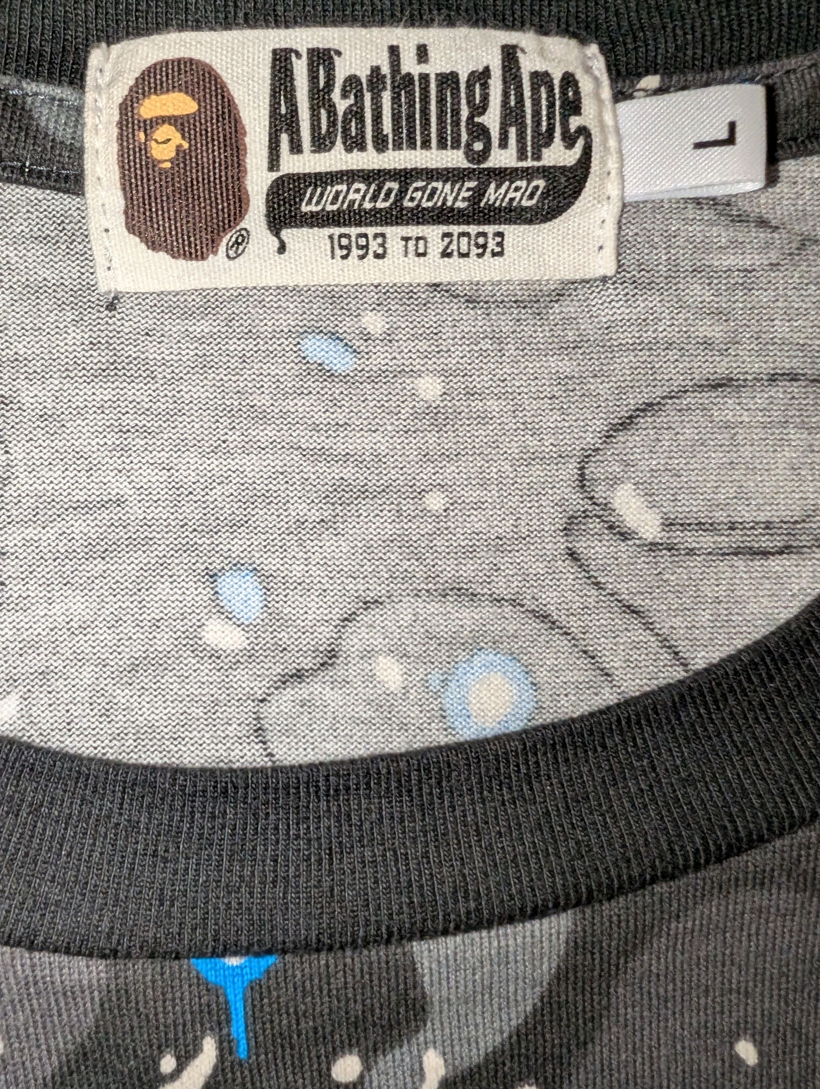 Bape BAPE SPACE CAMO FOOTBALL TEE Size US L / EU 52-54 / 3 - 5 Thumbnail