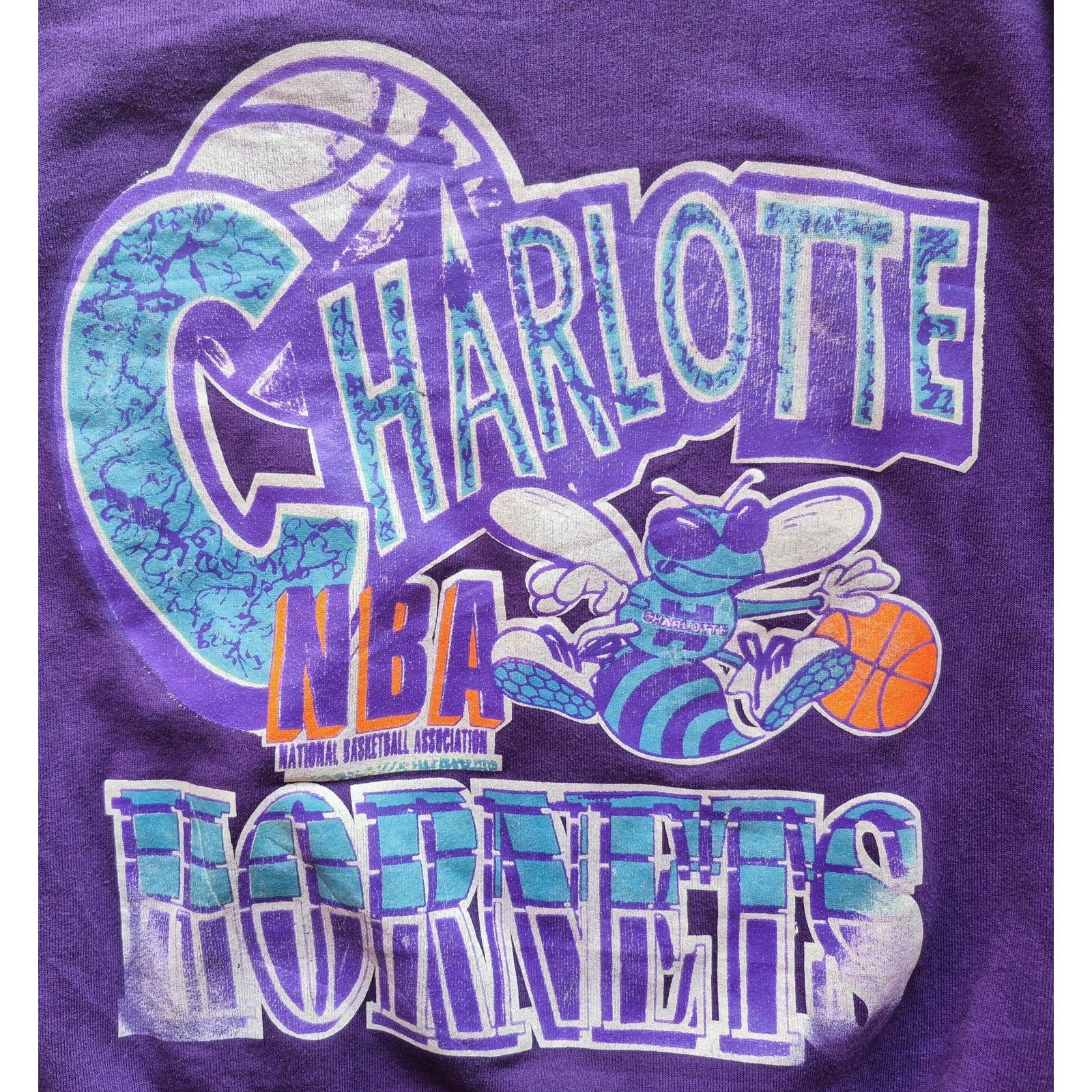 NBA × Starter Charlotte Hornets 90s STARTER crew sweatshirt M teal NBA vtg Size US L / EU 52-54 / 3 - 1 Thumbnail
