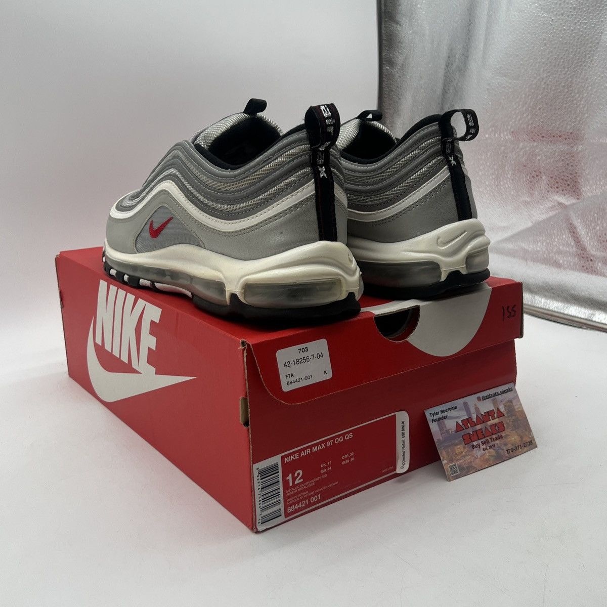 Nike Air max 97 silver bullet Size US 12 / EU 45 - 4 Thumbnail
