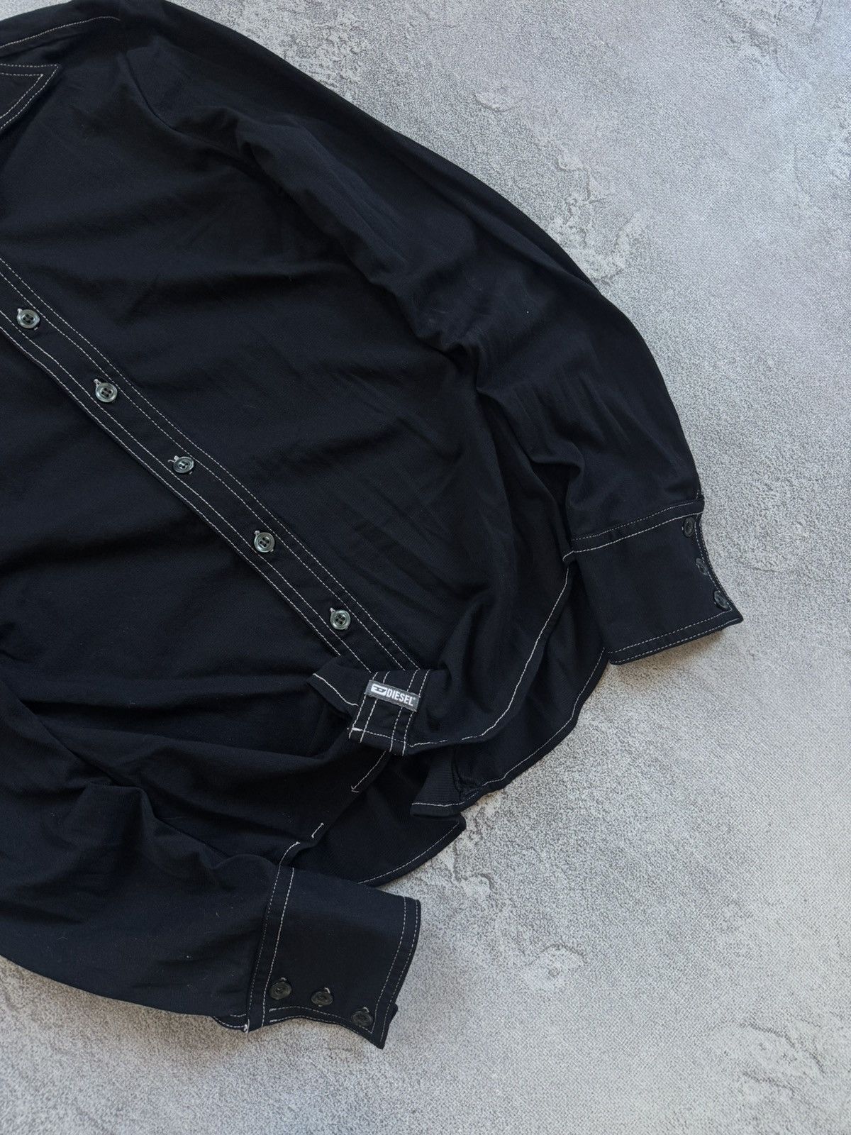 Diesel Diesel M/size black mesh blouse shirts button up avantgarde Size M / US 6-8 / IT 42-44 - 3 Thumbnail