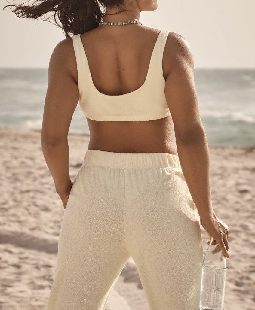 Anthropologie Anthropologie Terrycloth Joggers & Bra Set, Size L Size 36" / US 14 / IT 50 - 3 Thumbnail