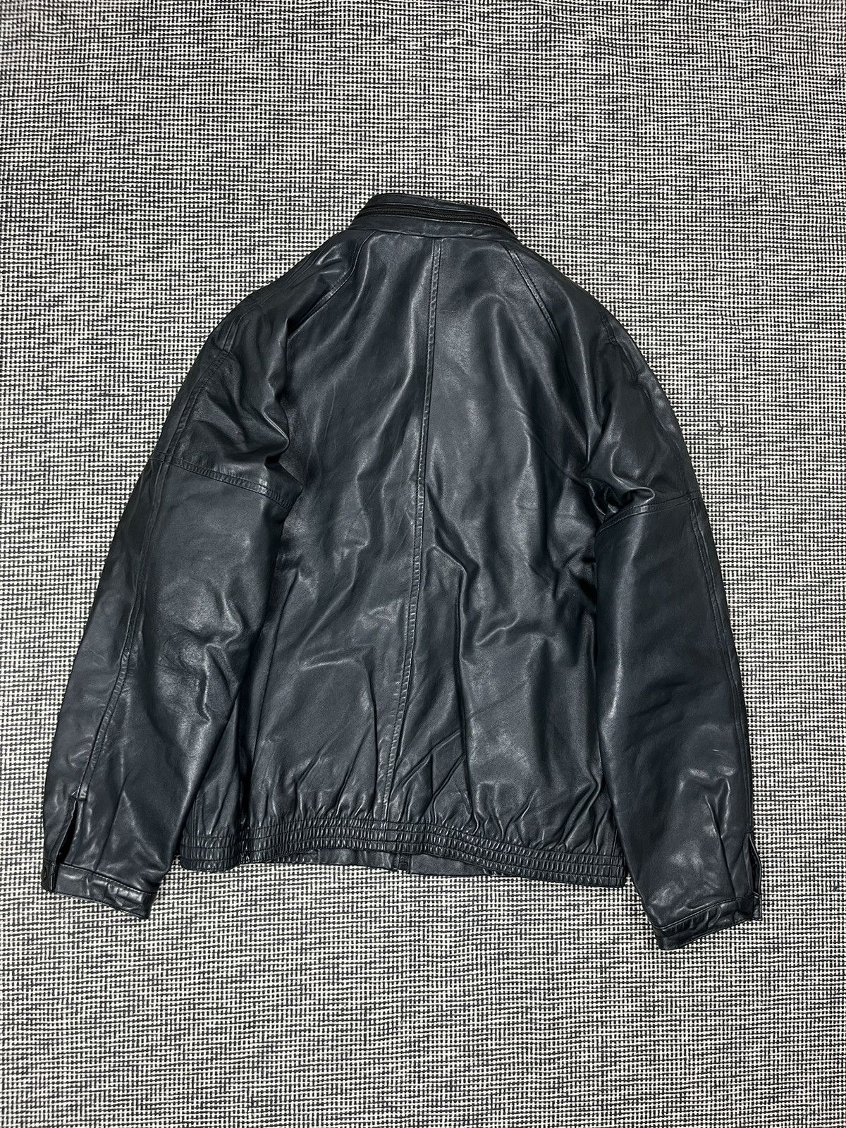 Genuine Leather × Vintage Vintage 90s genuine leather boxy cropped jacket opium Size US L / EU 52-54 / 3 - 5 Thumbnail