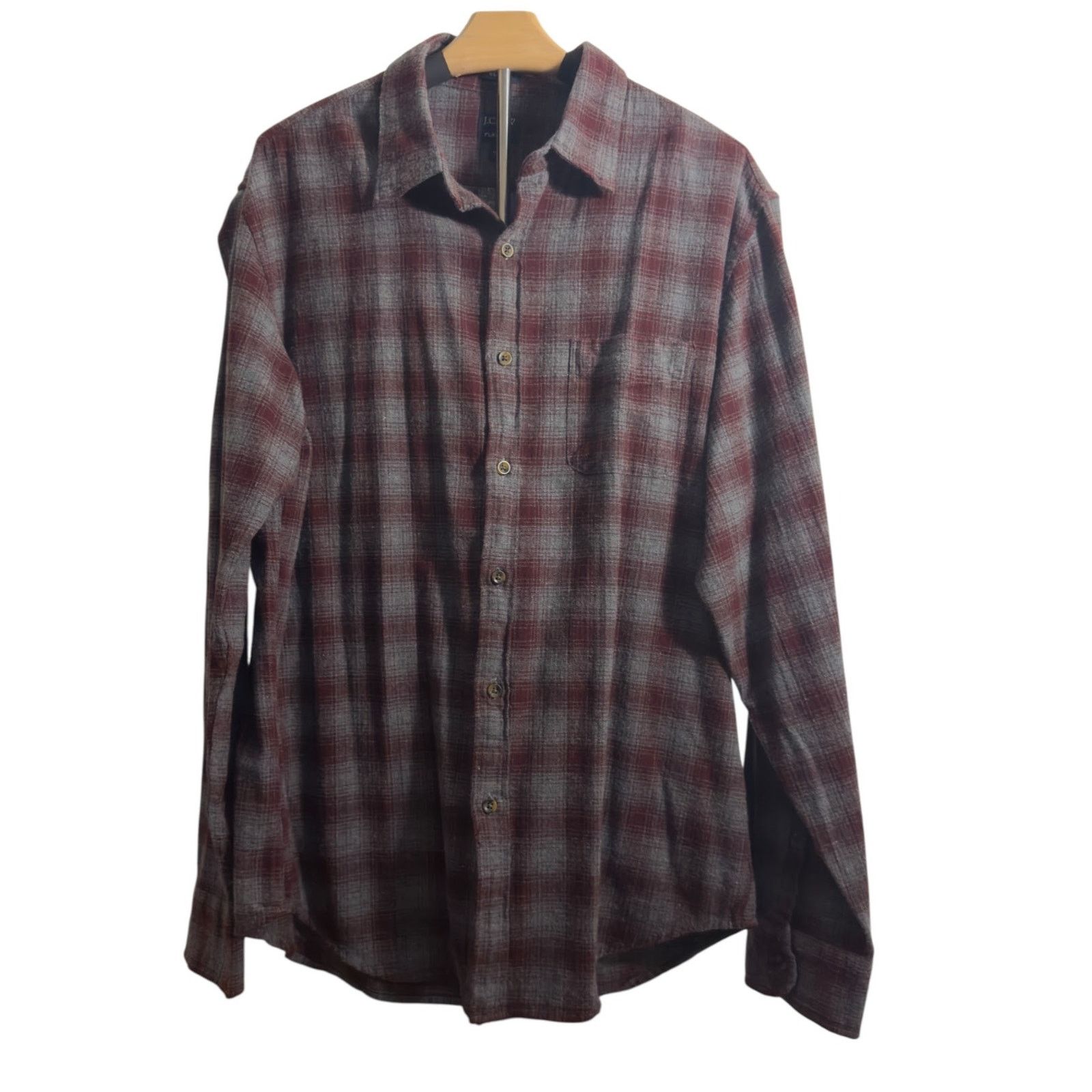 J.Crew J. Crew Flannel Maroon Grey Plaid Large Size US L / EU 52-54 / 3 - 2 Thumbnail